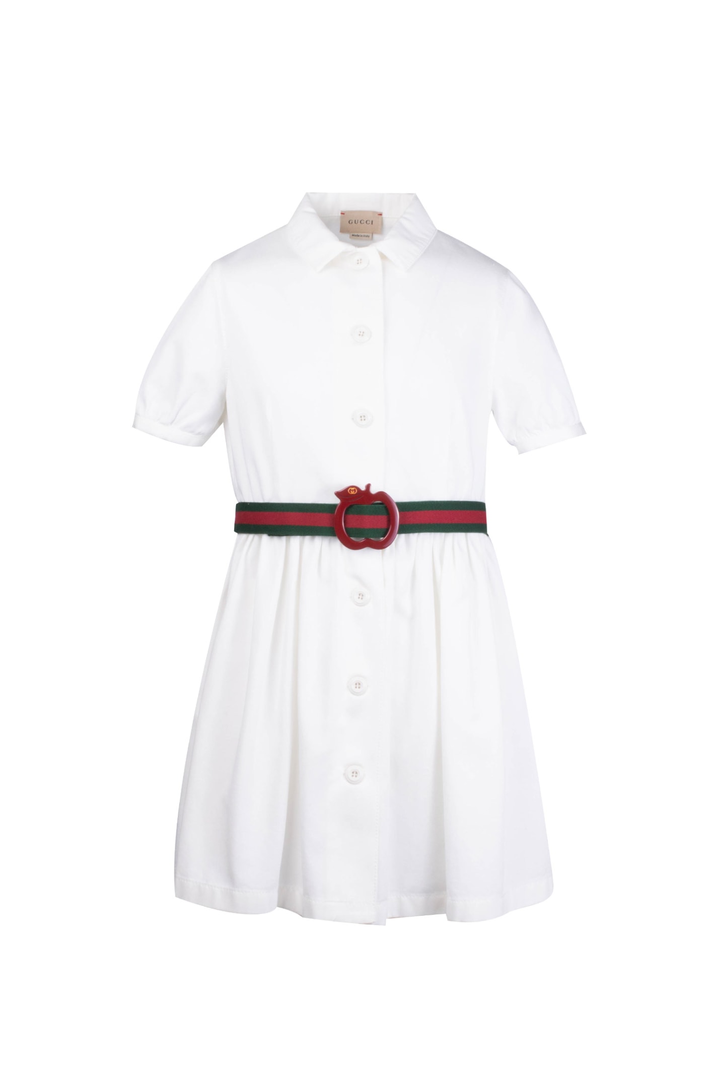 Gucci Cotton Dress With Apple Buckle