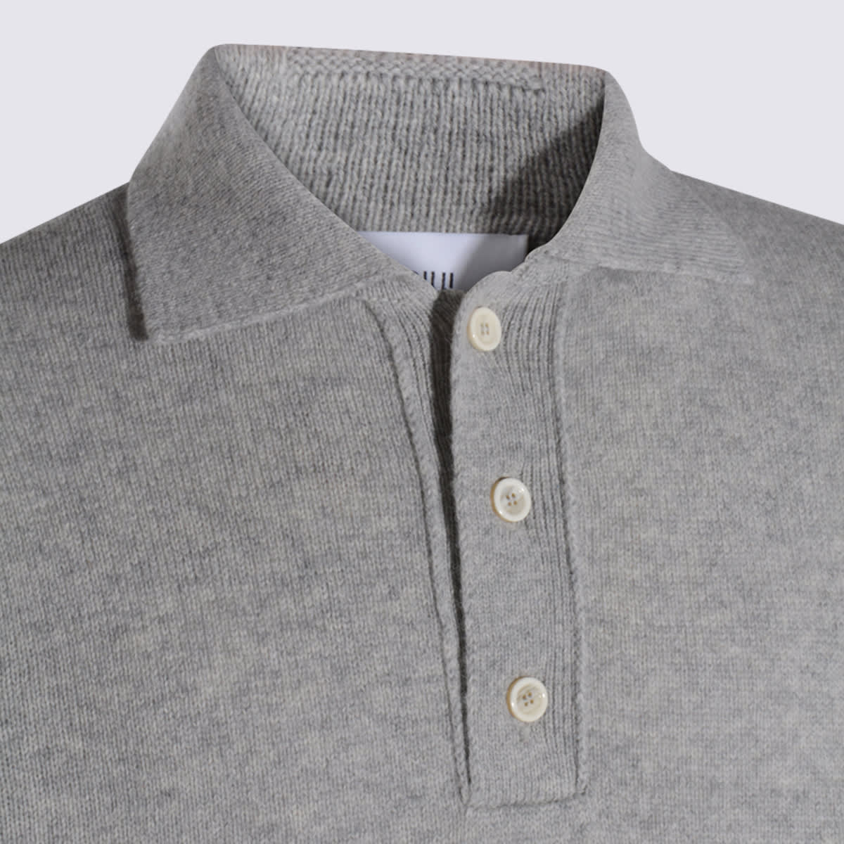 Lardini Ribbed Cuff Crewneck Sweater Design In Gray