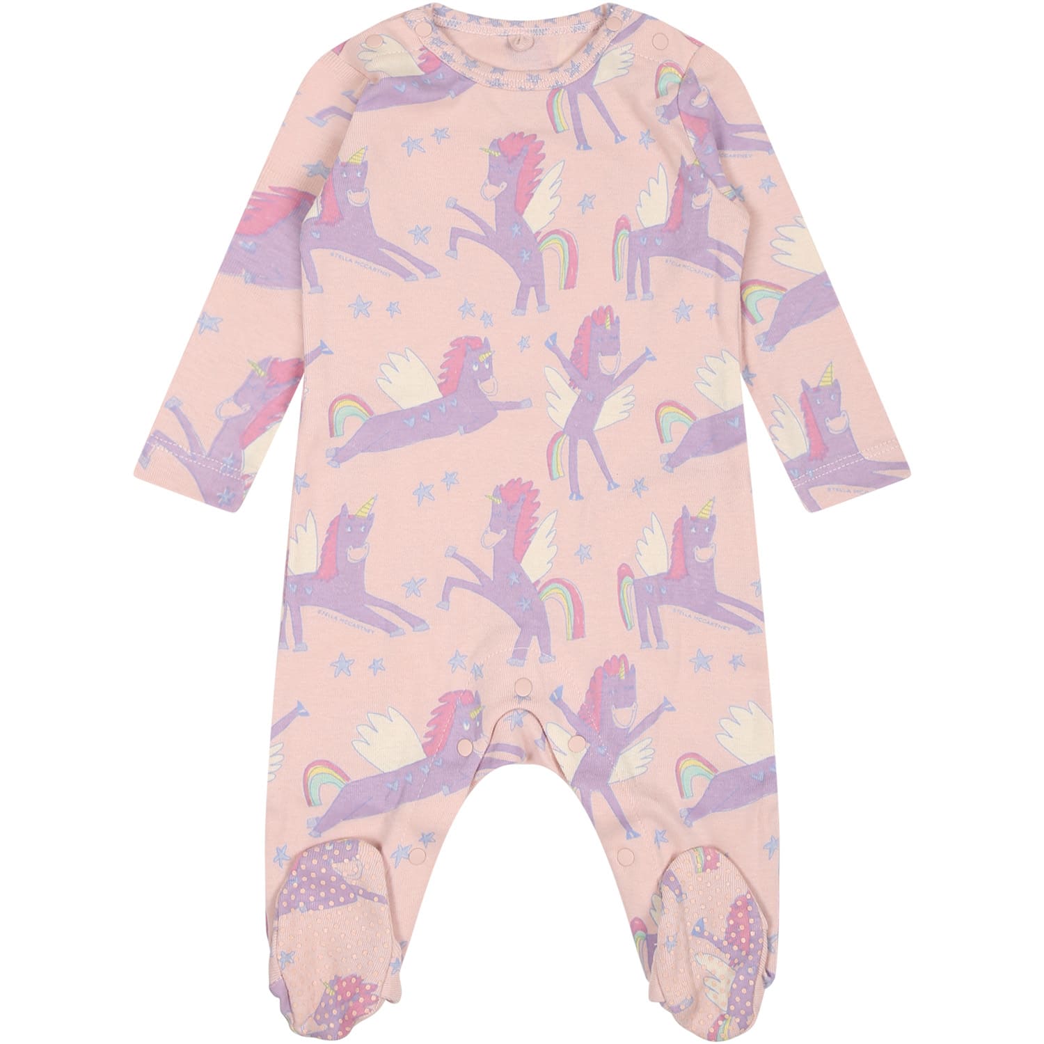 Shop Stella Mccartney Pink Set For Baby Girl With Unicorn