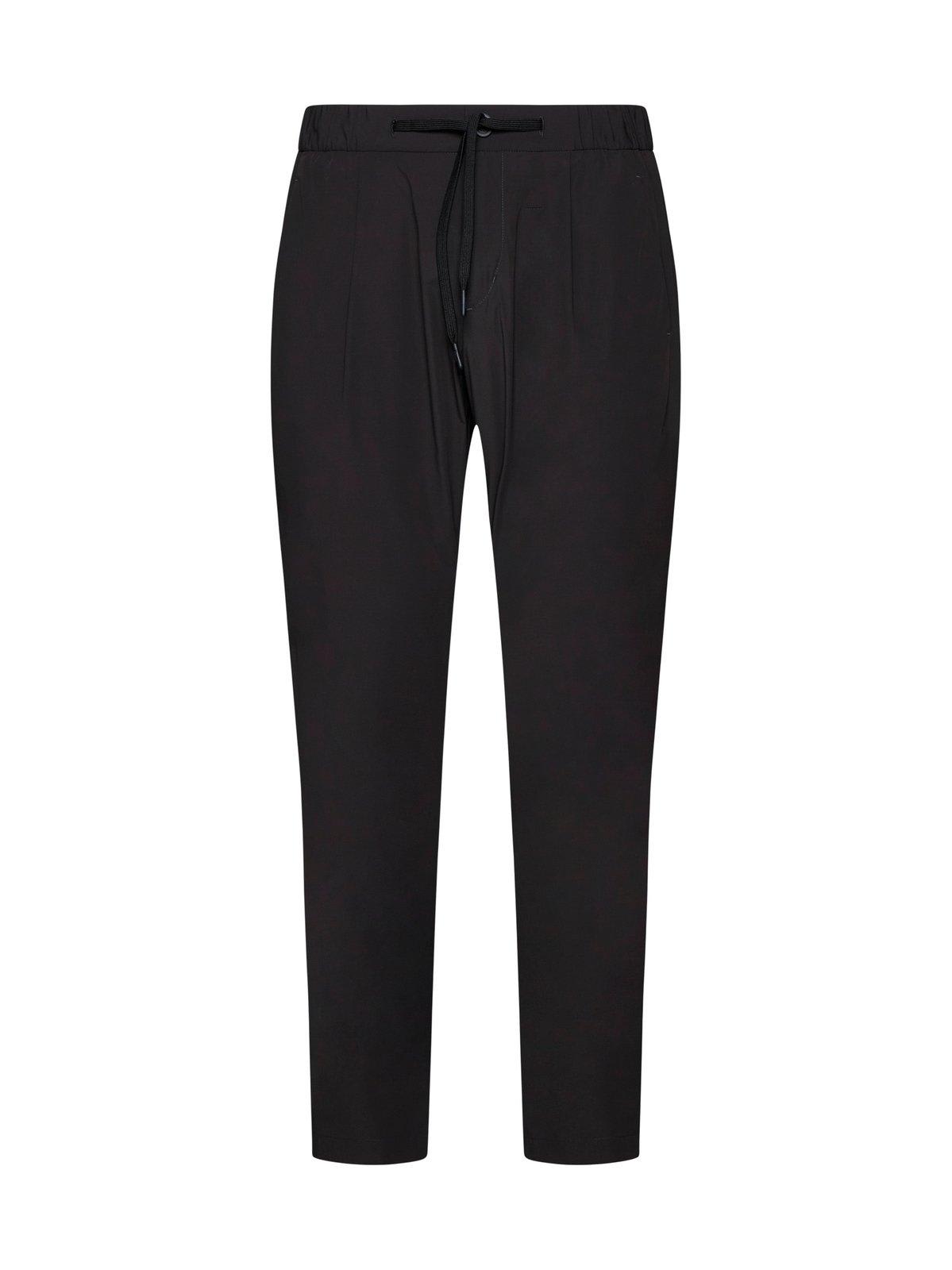 Herno Drawstring Cropped Trousers In Antracite
