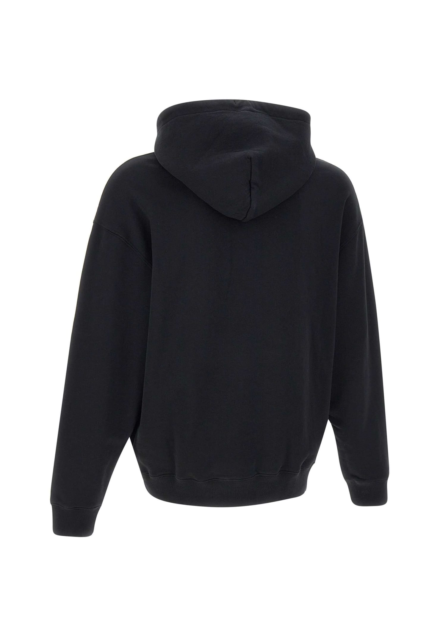 Marcelo Burlon County Of Milan Macrame Cross-patch Cotton Hoodie In Black