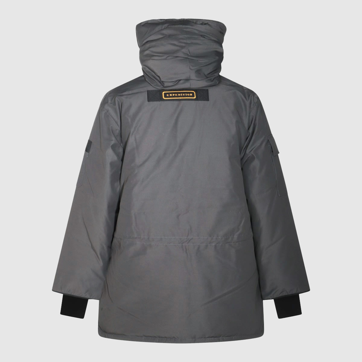 Canada Goose Long Length Hooded Down Outerwear In Gray