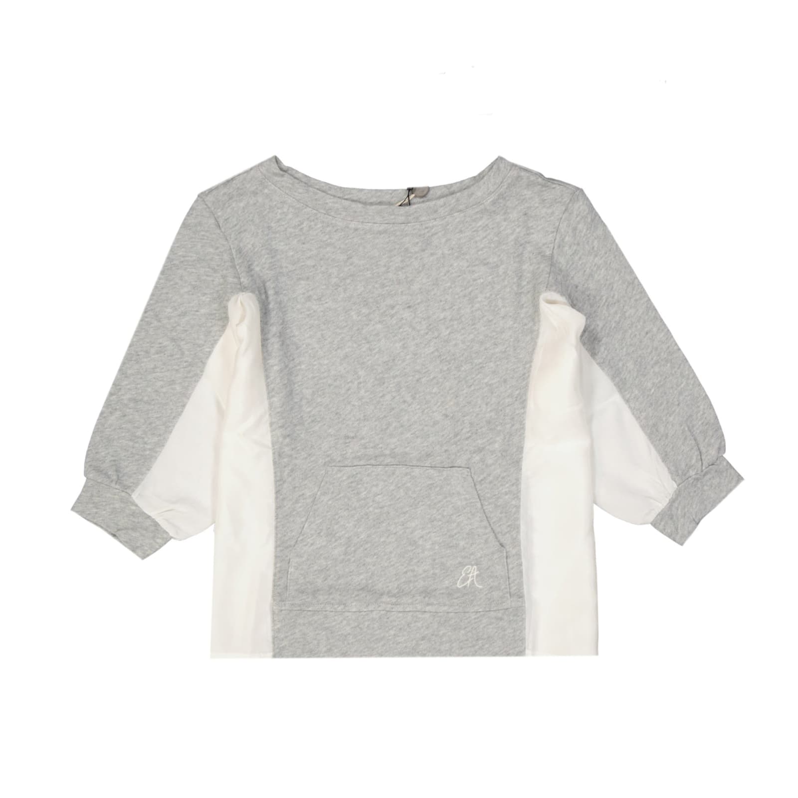Emporio Armani Cotton Sweatshirt In Gray