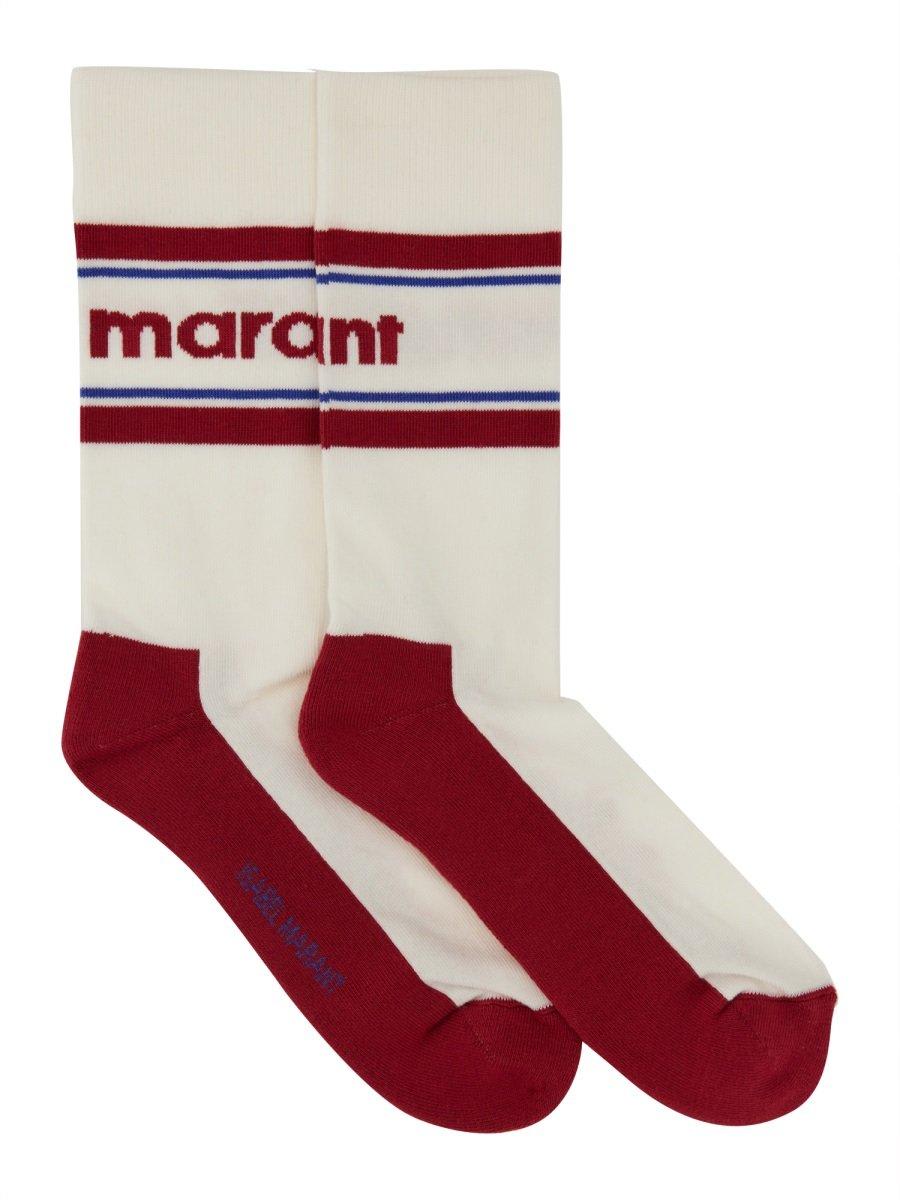 Shop Isabel Marant Two-toned Socks In Multicolour