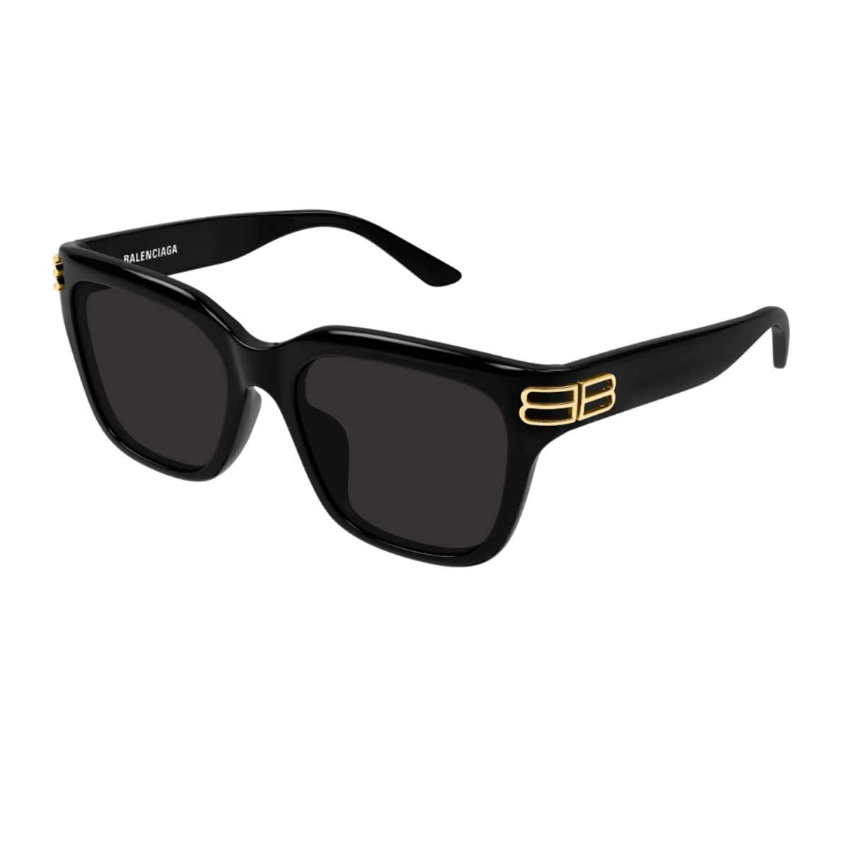 Balenciaga Bb0433sk Linea Everyday 001 Black Grey Sunglasses In Black