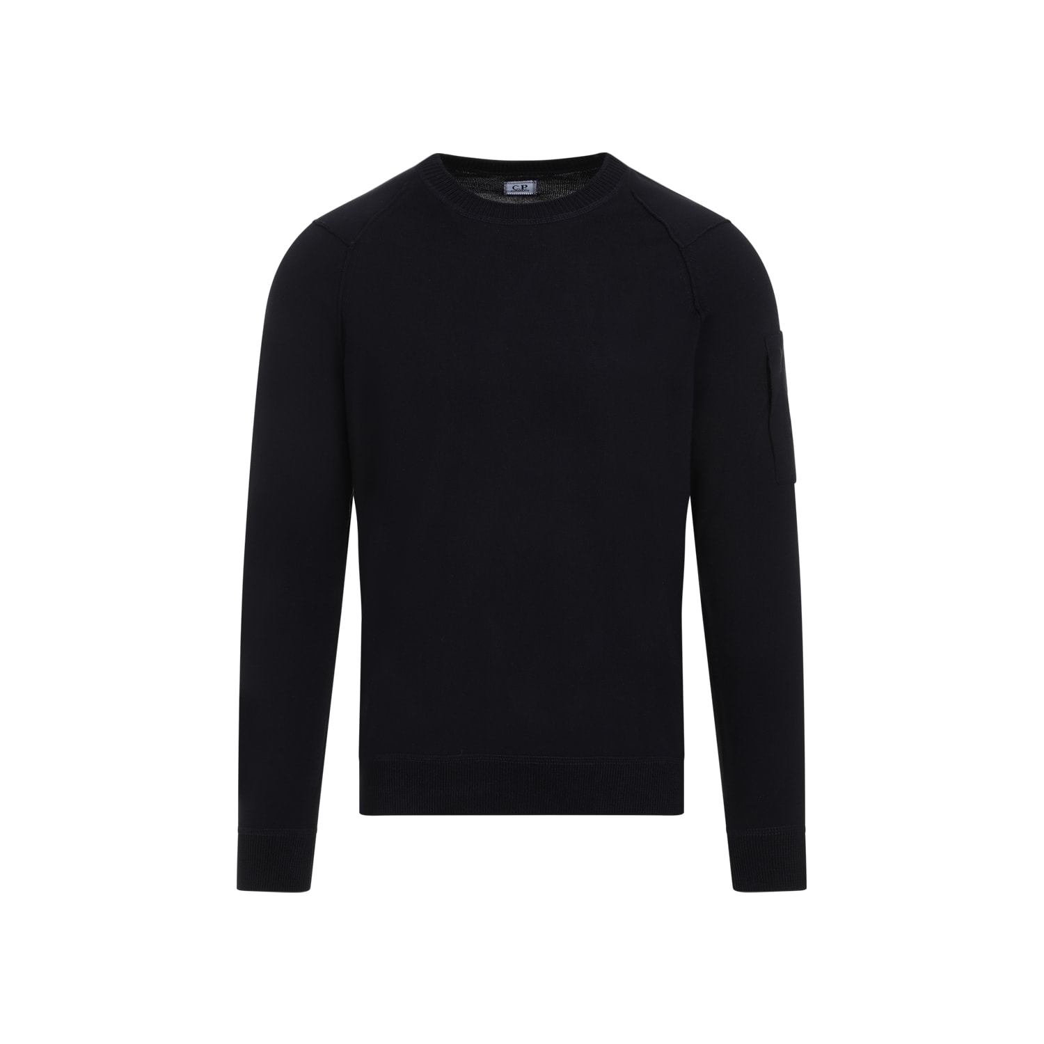 Shop C.p. Company Sea Island Sweater In Total Eclipse