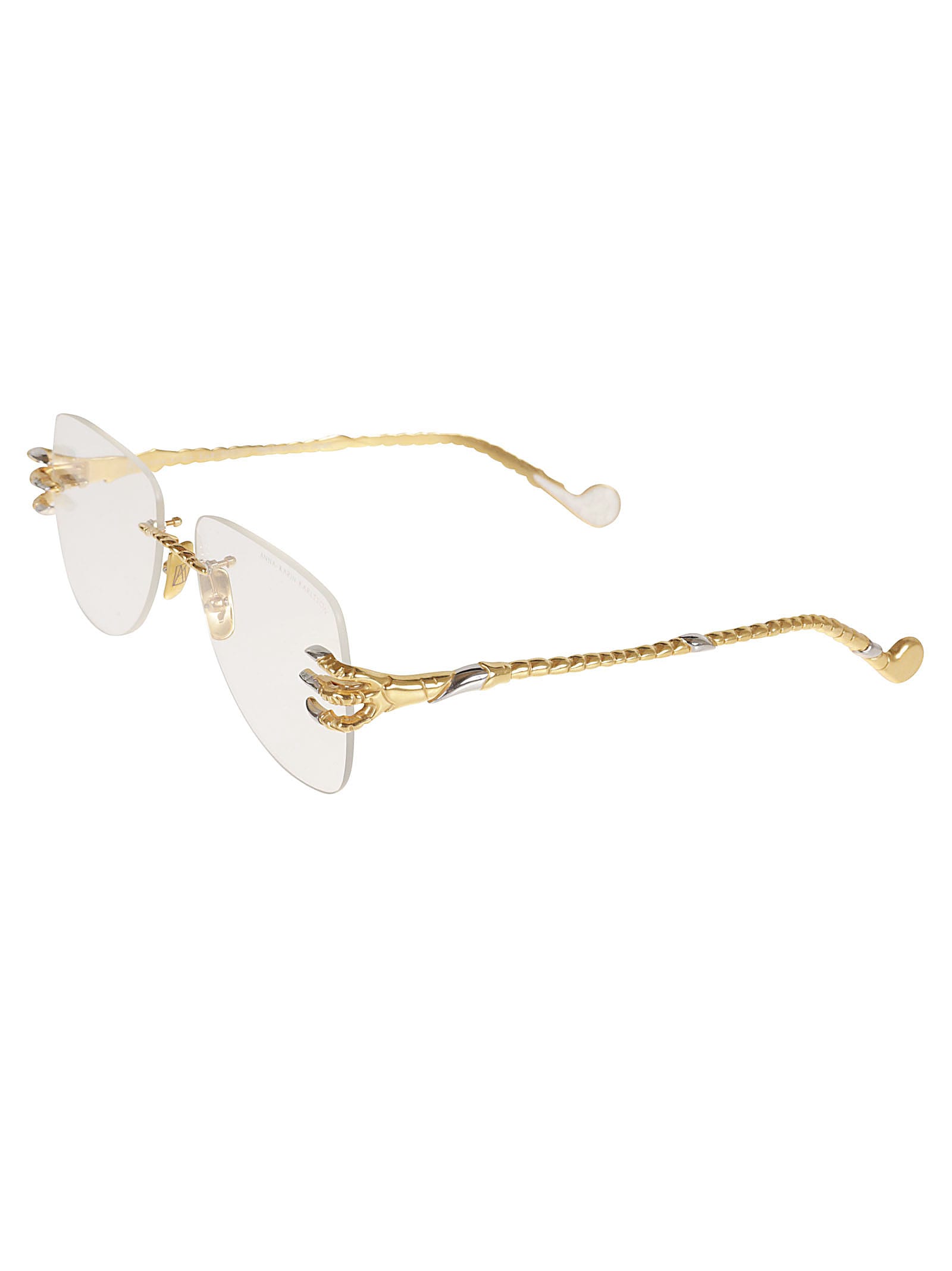 Shop Anna-karin Karlsson The Claw & The Nest Sunglasses In Gold/black