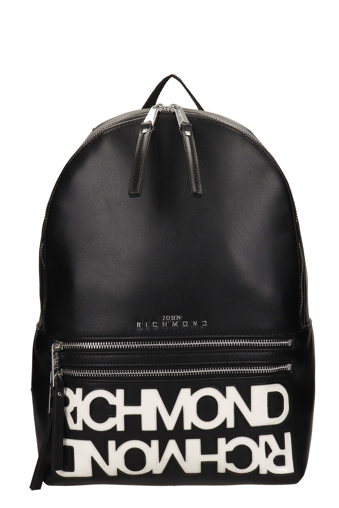 John Richmond Lappista Backpack In Black Polyuretan