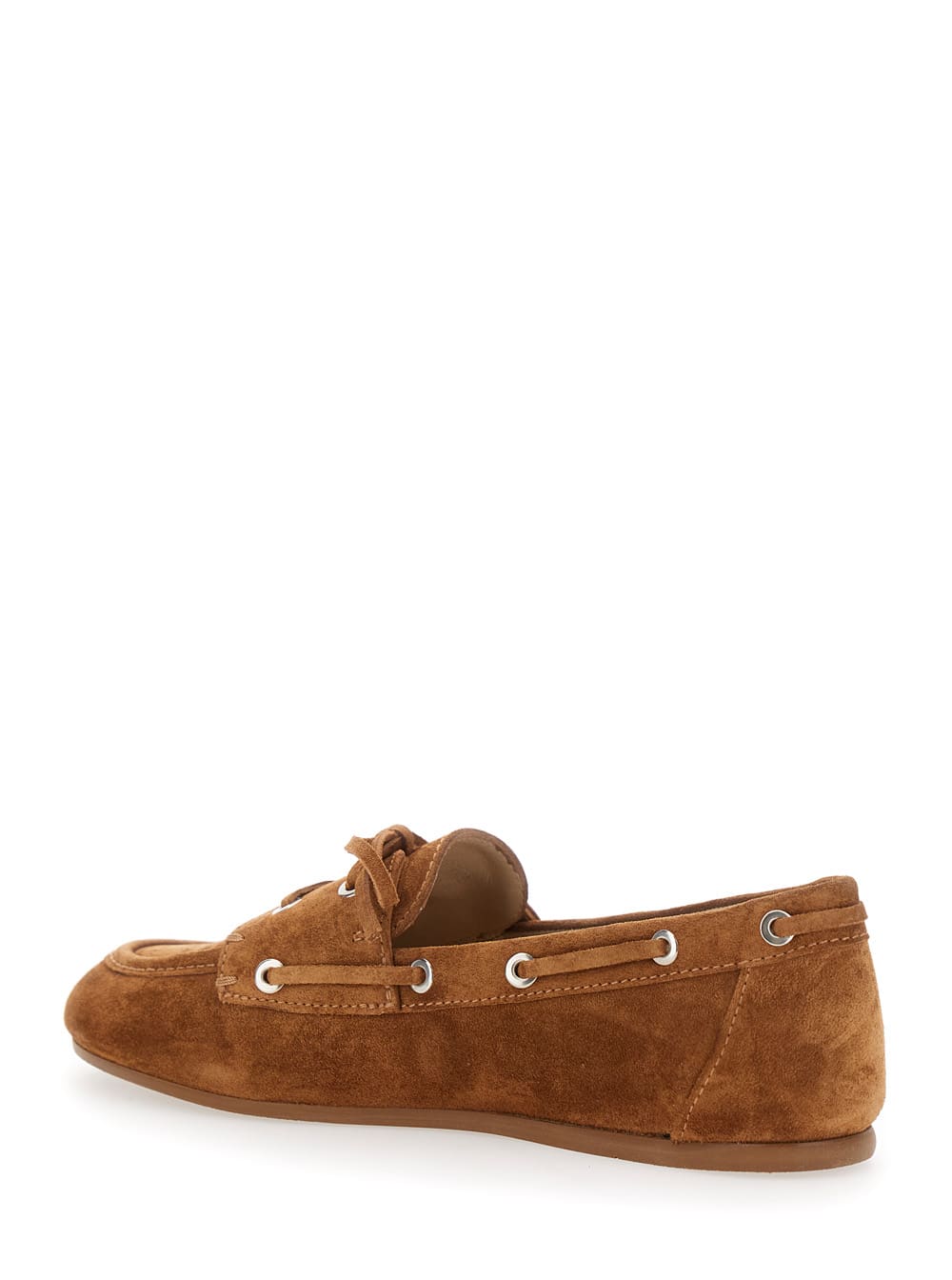 Stuart Weitzman Tinsley Moccasin Suede Loafers In Brown