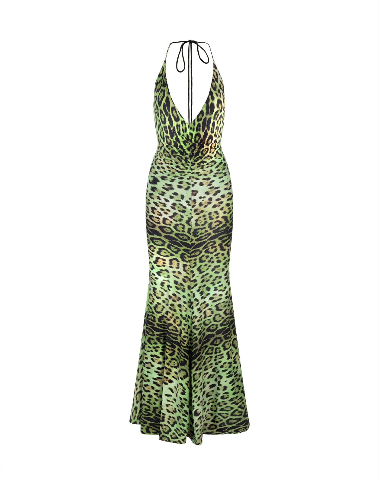 Roberto Cavalli Dress With Jaguar Print And Ruching