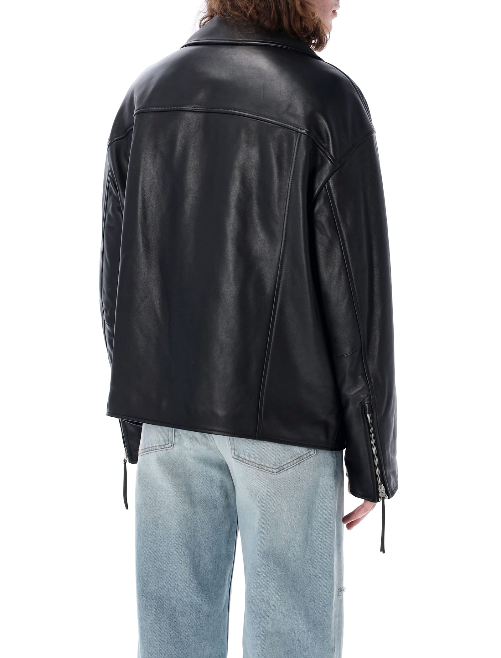 Shop Acne Studios Biker Jacket In Black