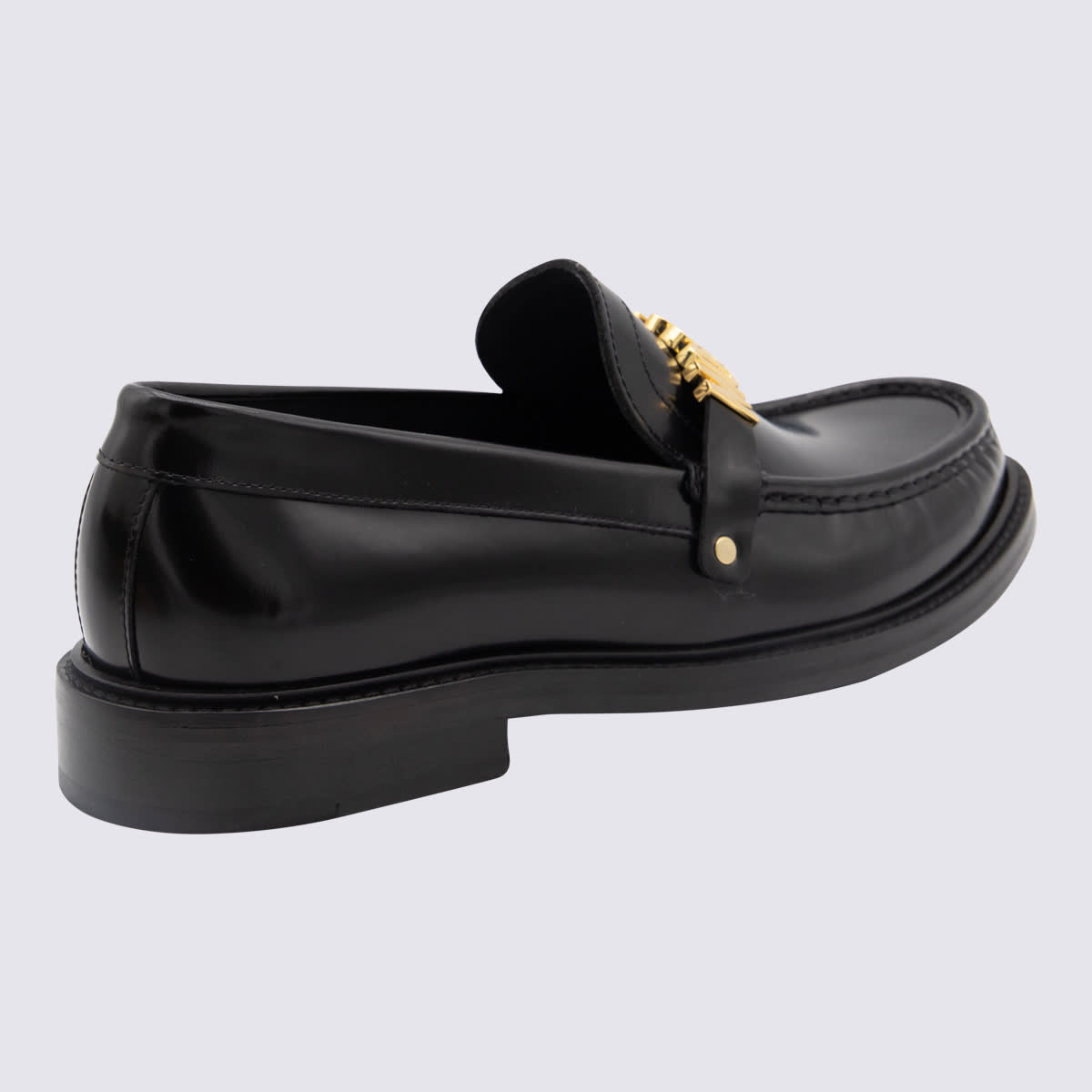 Shop Moschino Black Loafers