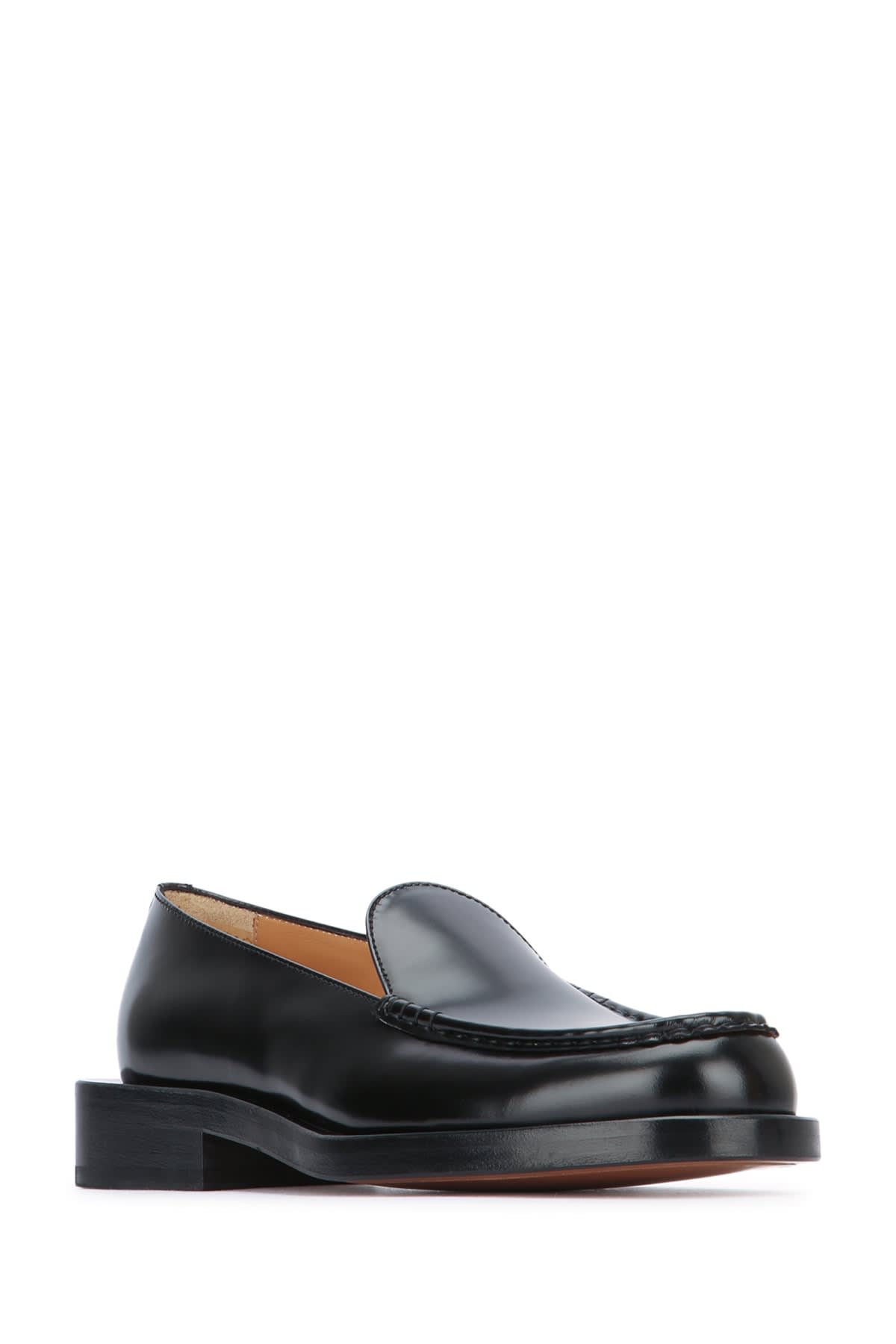 Jacquemus Round Toe Loafers Shiny Finish In Black