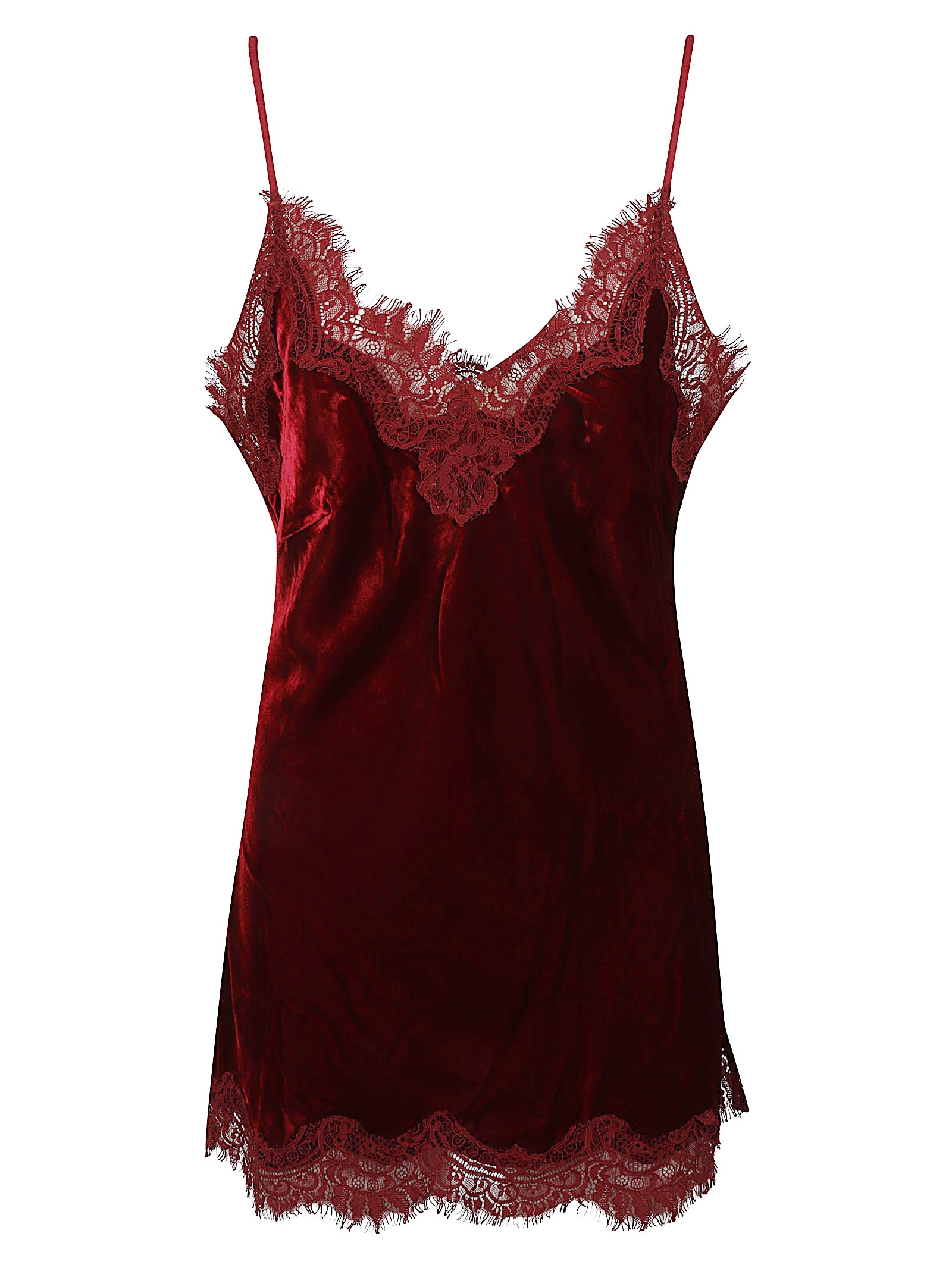 Shop Gold Hawk Fringed Lace Dress In Dahlia Red