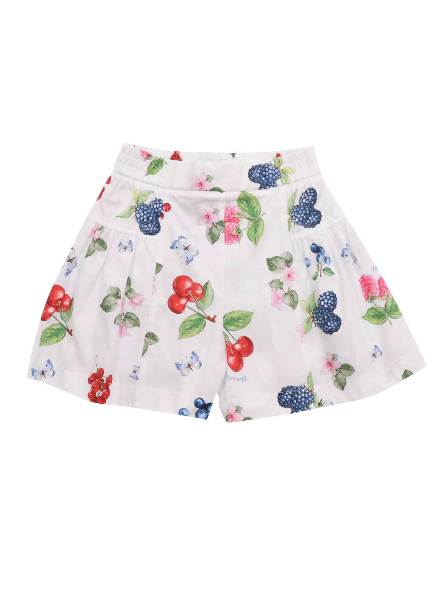 Monnalisa Fruit Printed Shorts In White