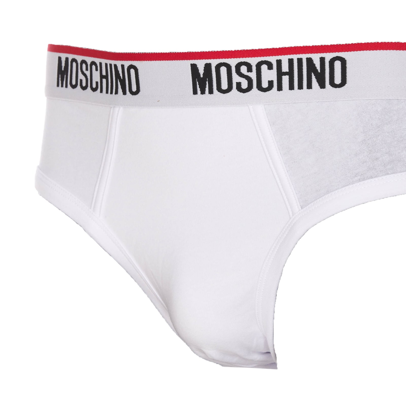 Shop Moschino Bipack Logo Band Slip In White