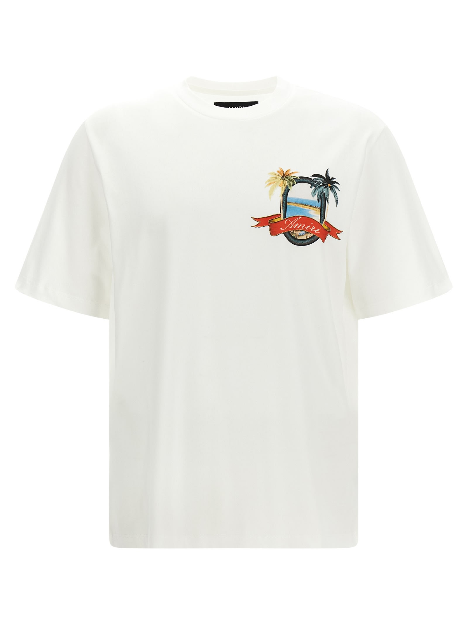 Amiri Paradise Graphic Print Crewneck T-shirt In White