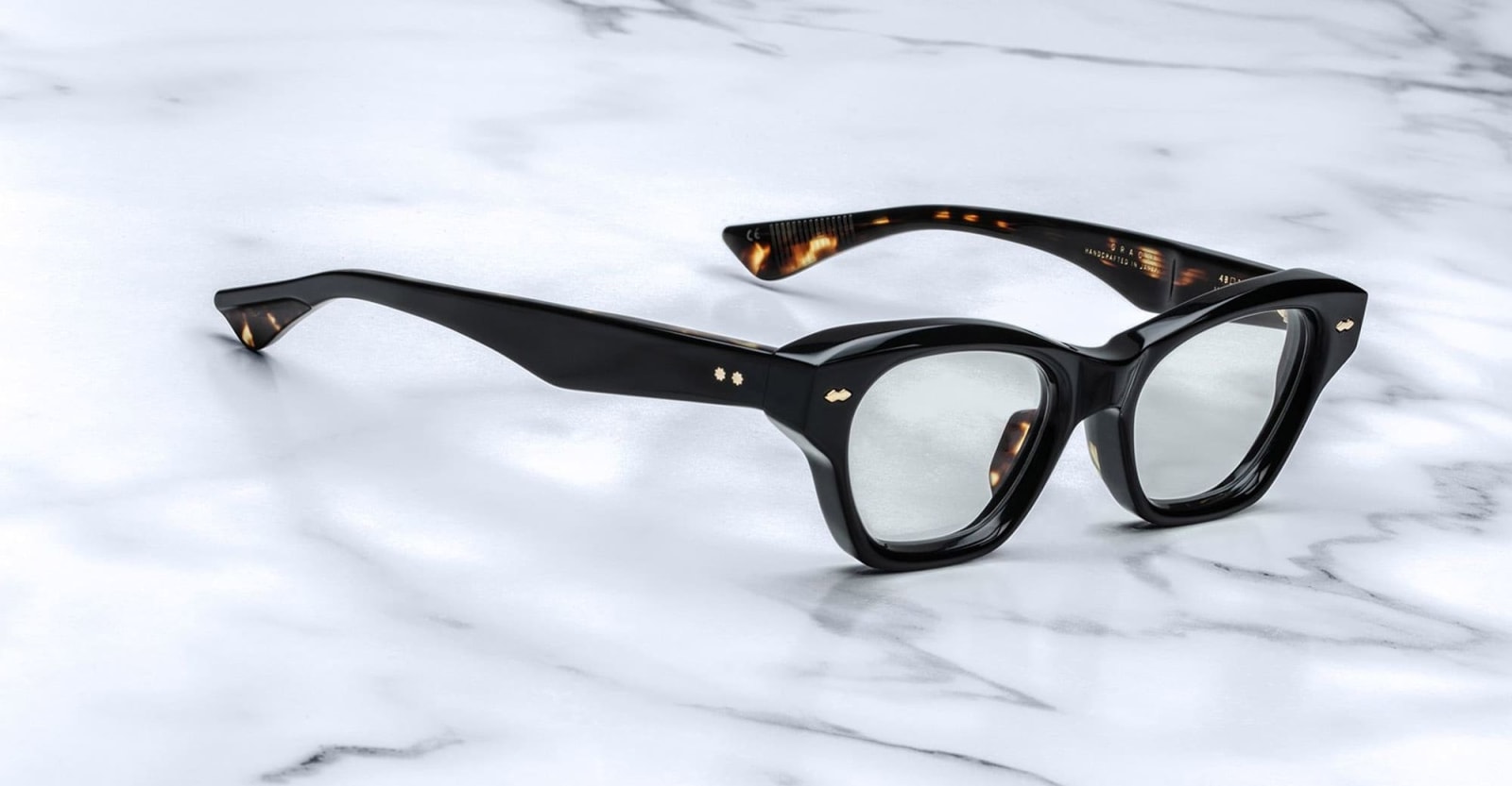 Shop Jacques Marie Mage Grace 2 - Noir Glasses In Black/gold