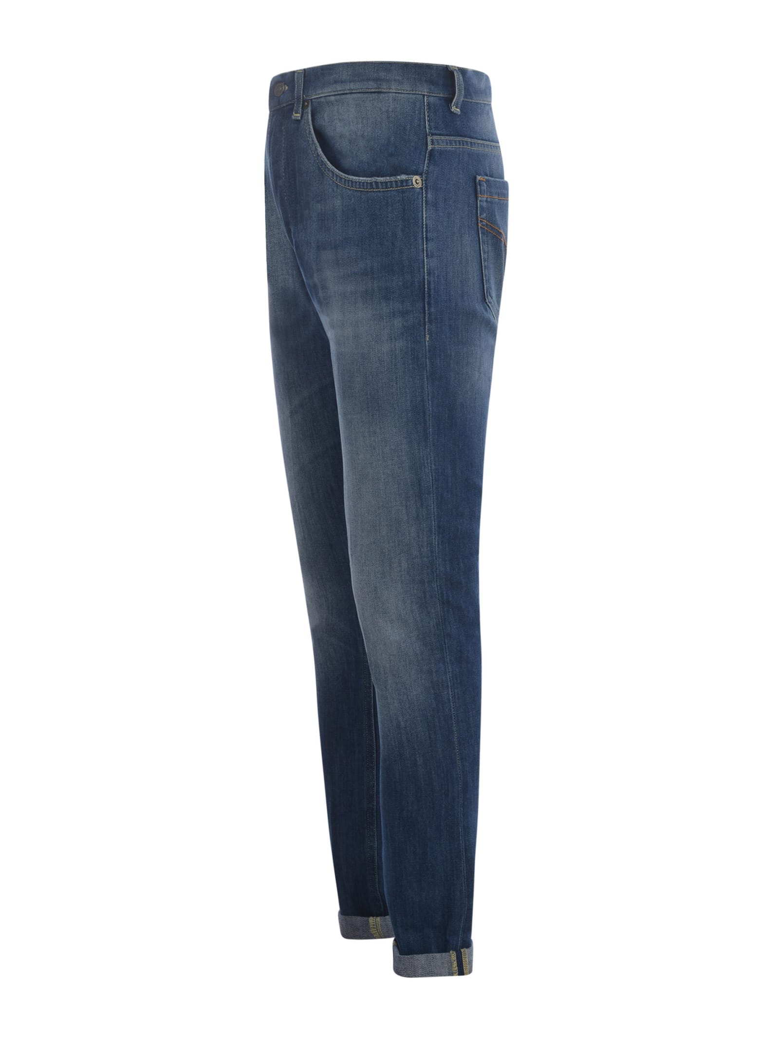 Shop Dondup Jeans  George In Denim Stretch In Blu