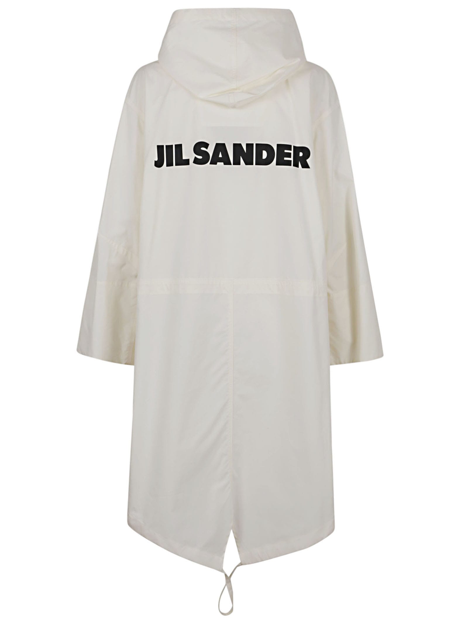Jil Sander Drawstring Hooded Parka Front Pockets In Piuma