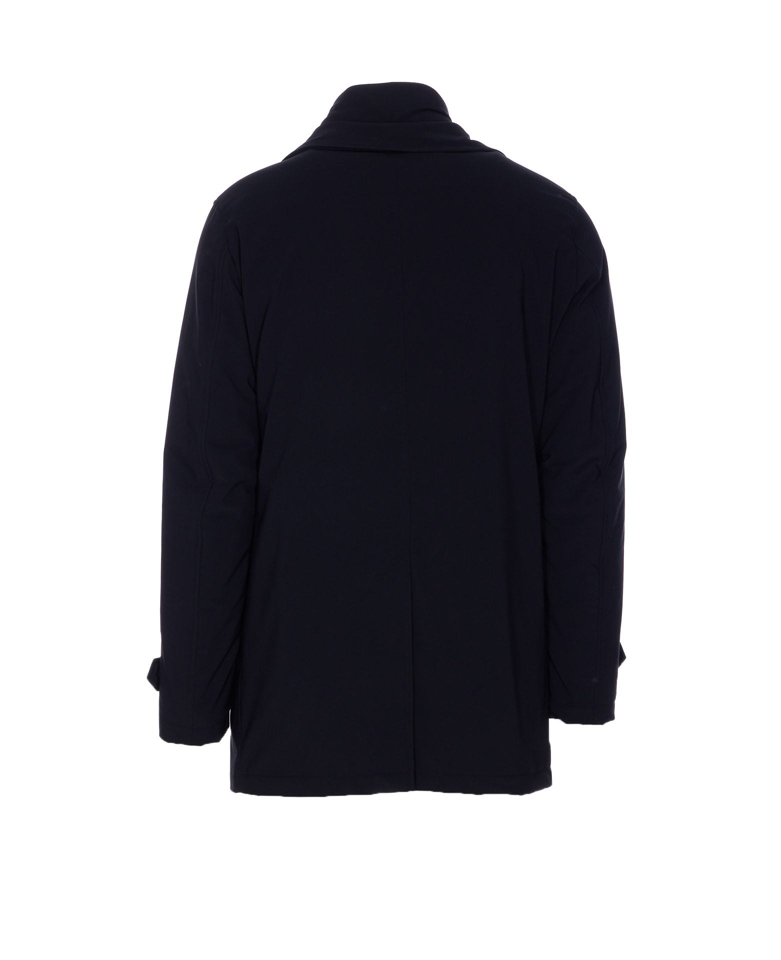 Herno Men Double Breasted Button Washington Peacoat In Blue