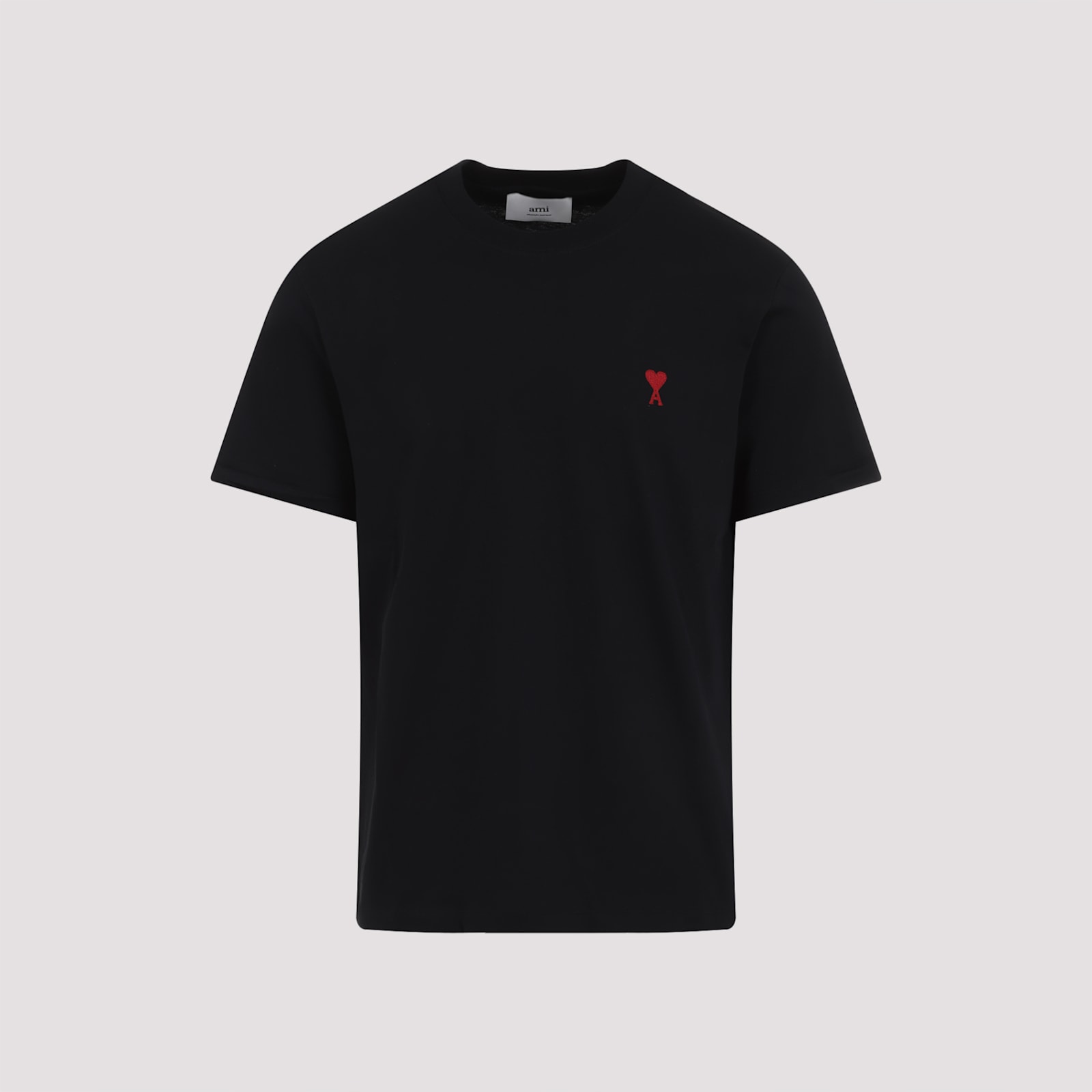 Ami Alexandre Mattiussi Ami Paris Ami De Coeur T-shirt In Organic Cotton In Black