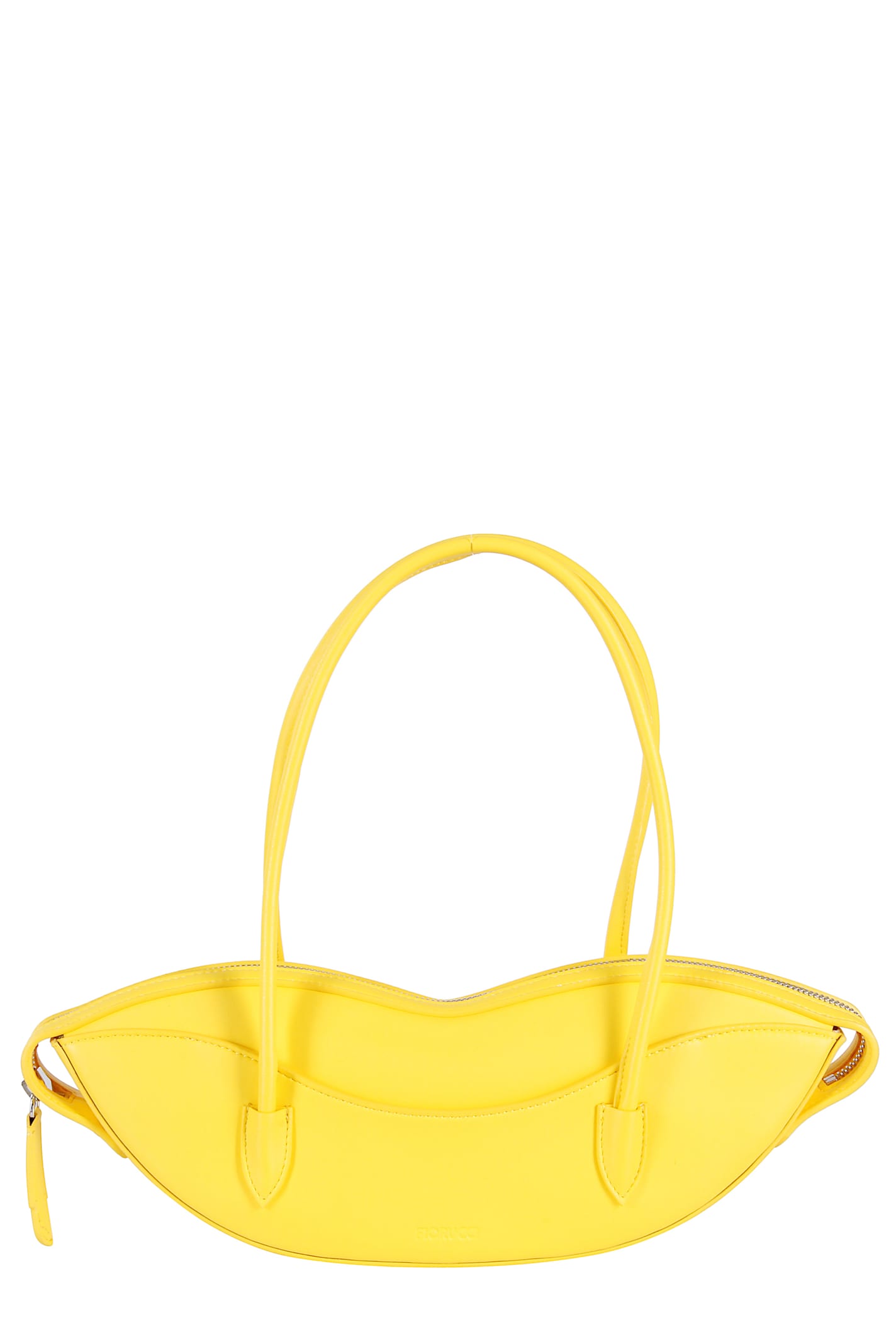 Fiorucci Lips Zip Handle Tote Bag In Yellow