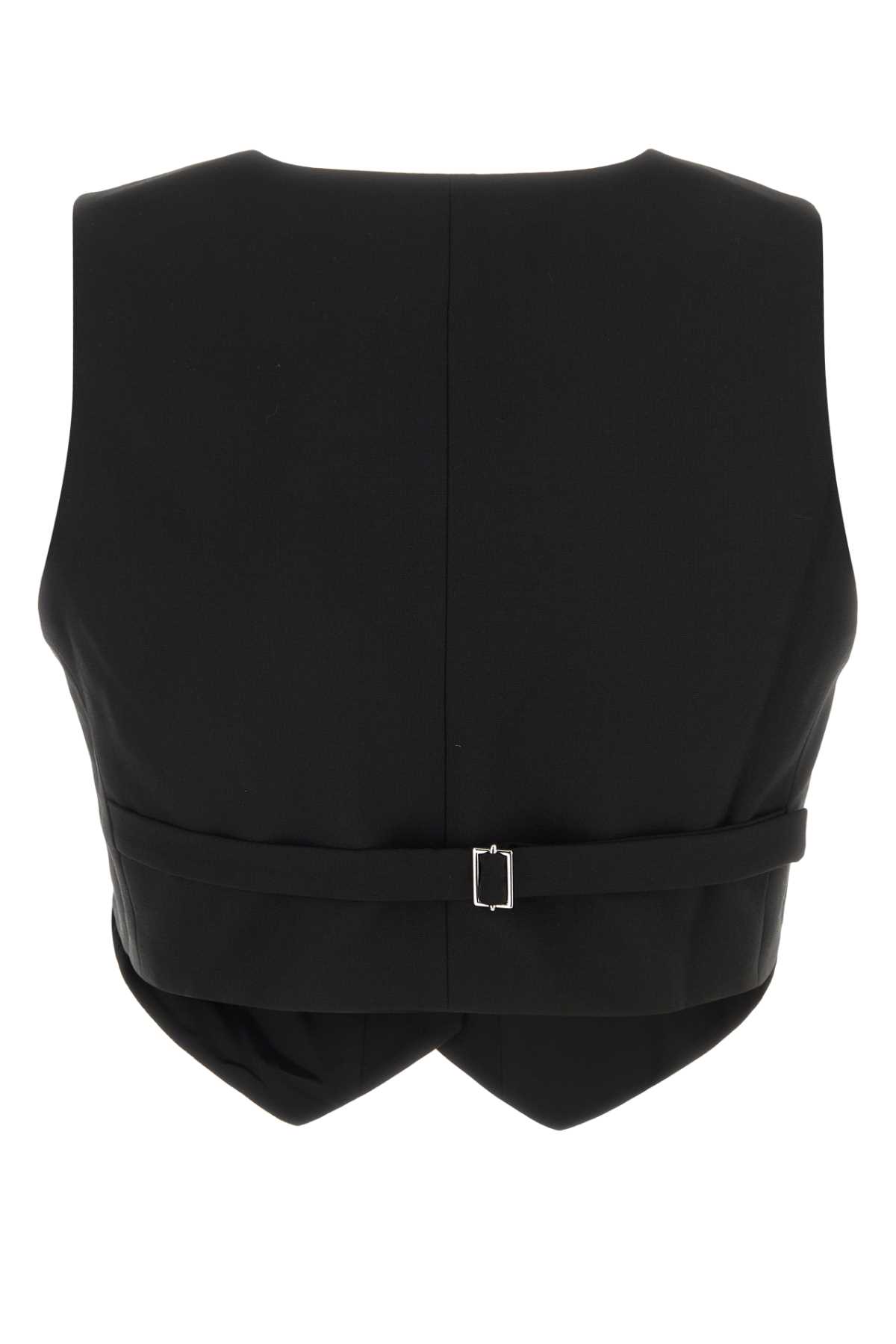 Shop The Andamane Black Stretch Polyester Blend Vest
