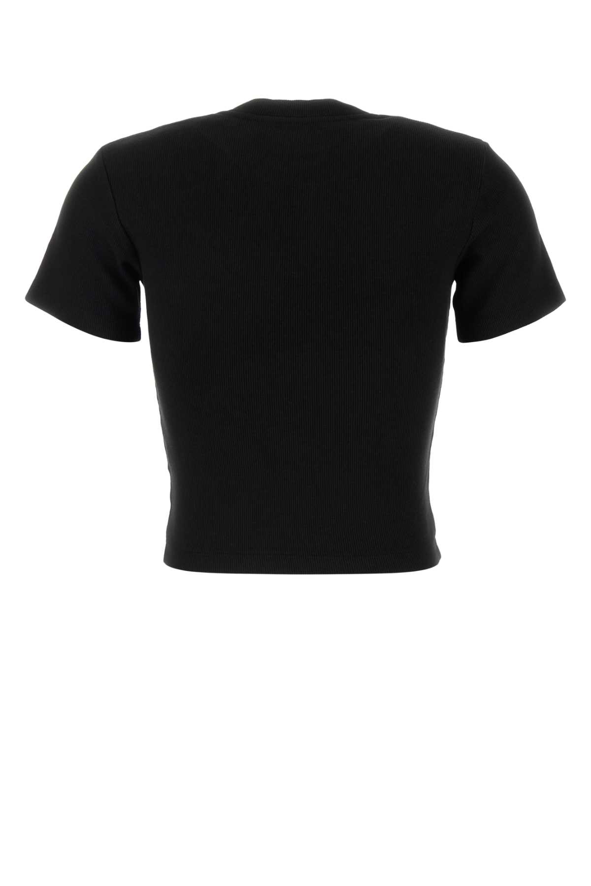 Shop Amiri Black Stretch Cotton Blend T-shirt