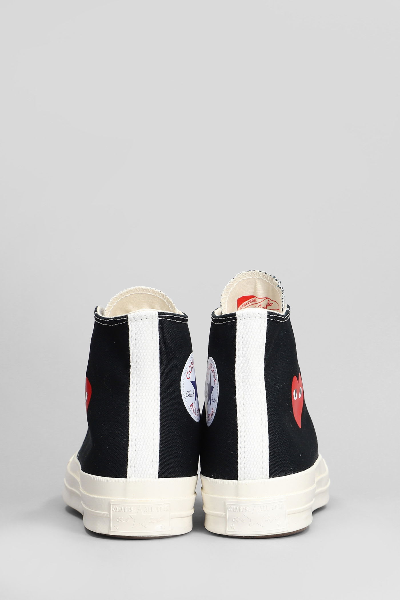 Comme Des Garçons Play Chuck 70 Cdg High Sneakers In Black Cotton In Black