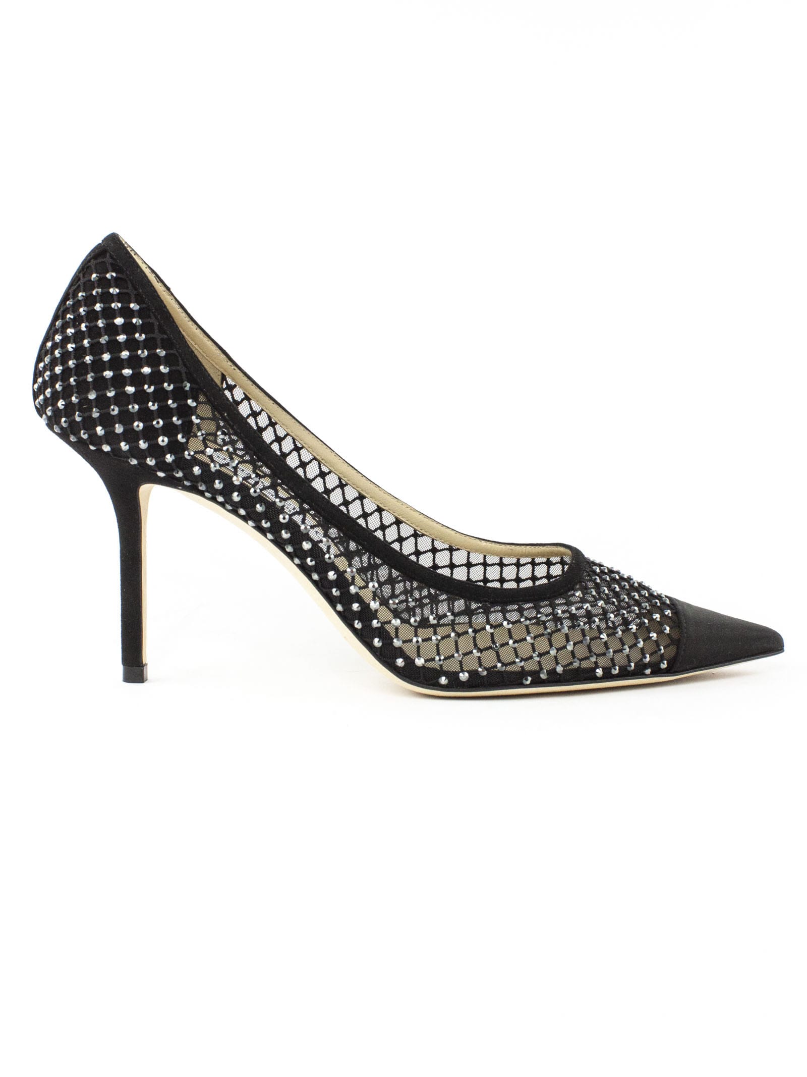 Jimmy Choo Black Satin And Suede Pumps | Coshio Online Shop
