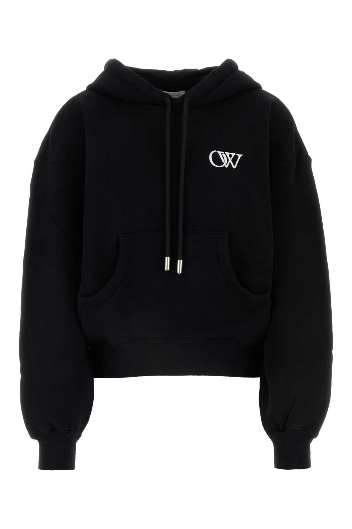 Shop Off-white Black Cotton Oversize Sweatshirt In Blackwh