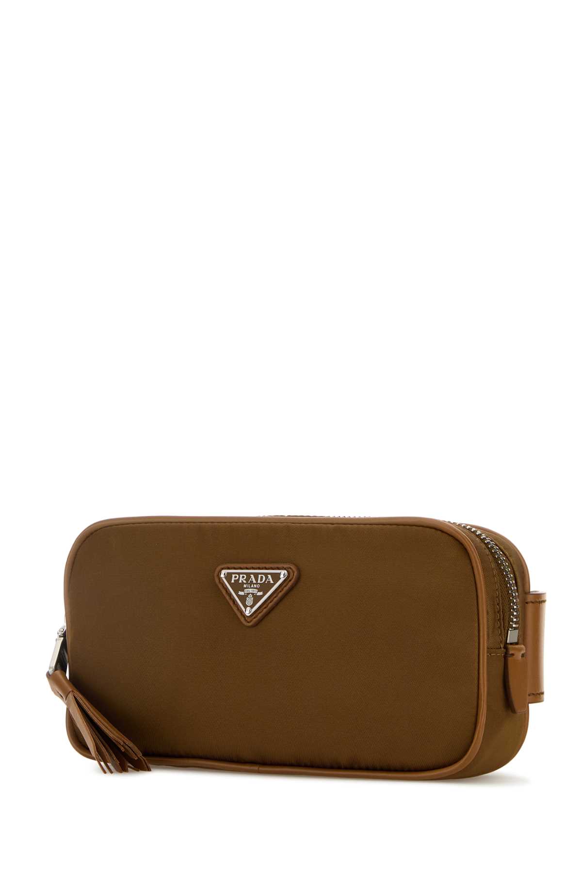 Shop Prada Biscuit Re-nylon Belt Bag In Brandy