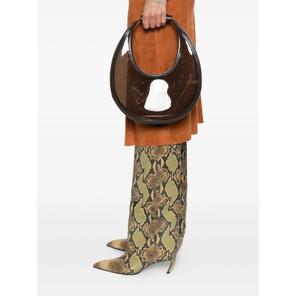 Staud Brown Moon Shoulder Bag In Brown