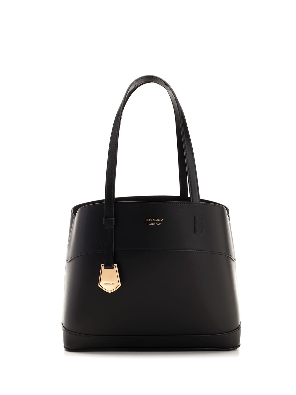 Shop Ferragamo Charming Small Tote Bag In Black