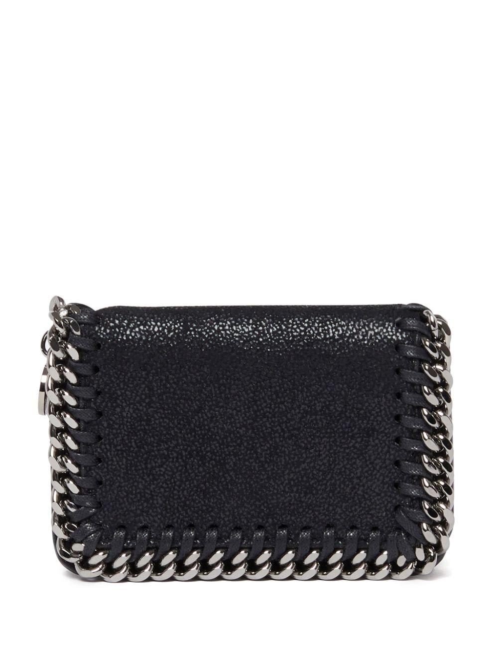 Stella Mccartney Chain Detailed Card Holder In Black