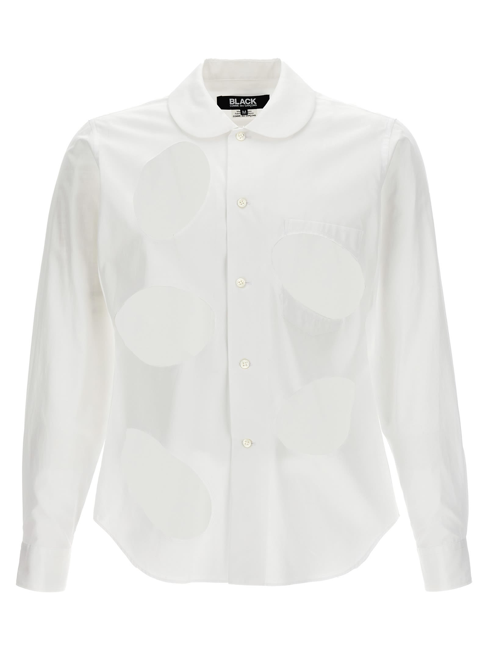 Black Comme Des Garçons Cut-out Shirt In White