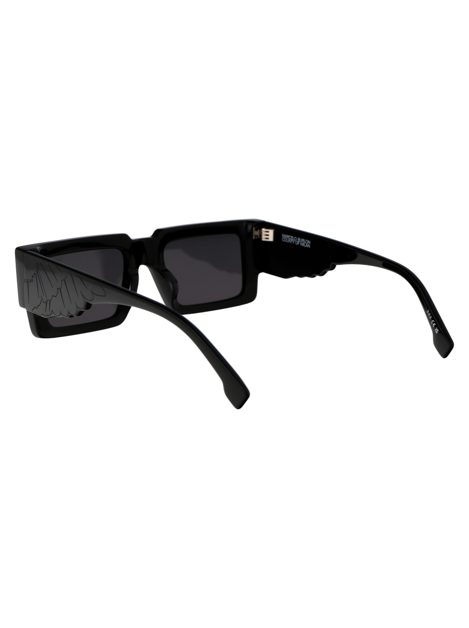 Shop Marcelo Burlon County Of Milan Tineo Sunglasses In 1007 Black