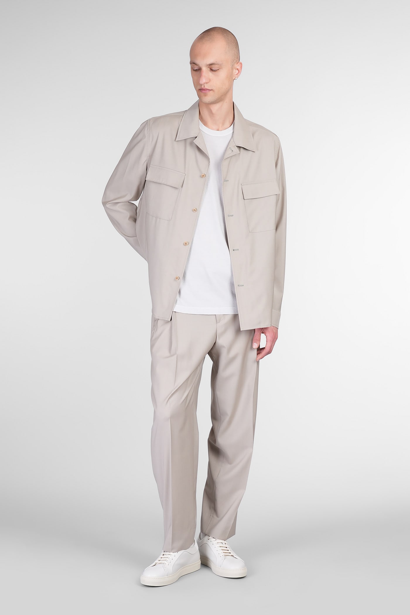 Briglia 1949 Manhattans Pants In Khaki Wool In Khaki