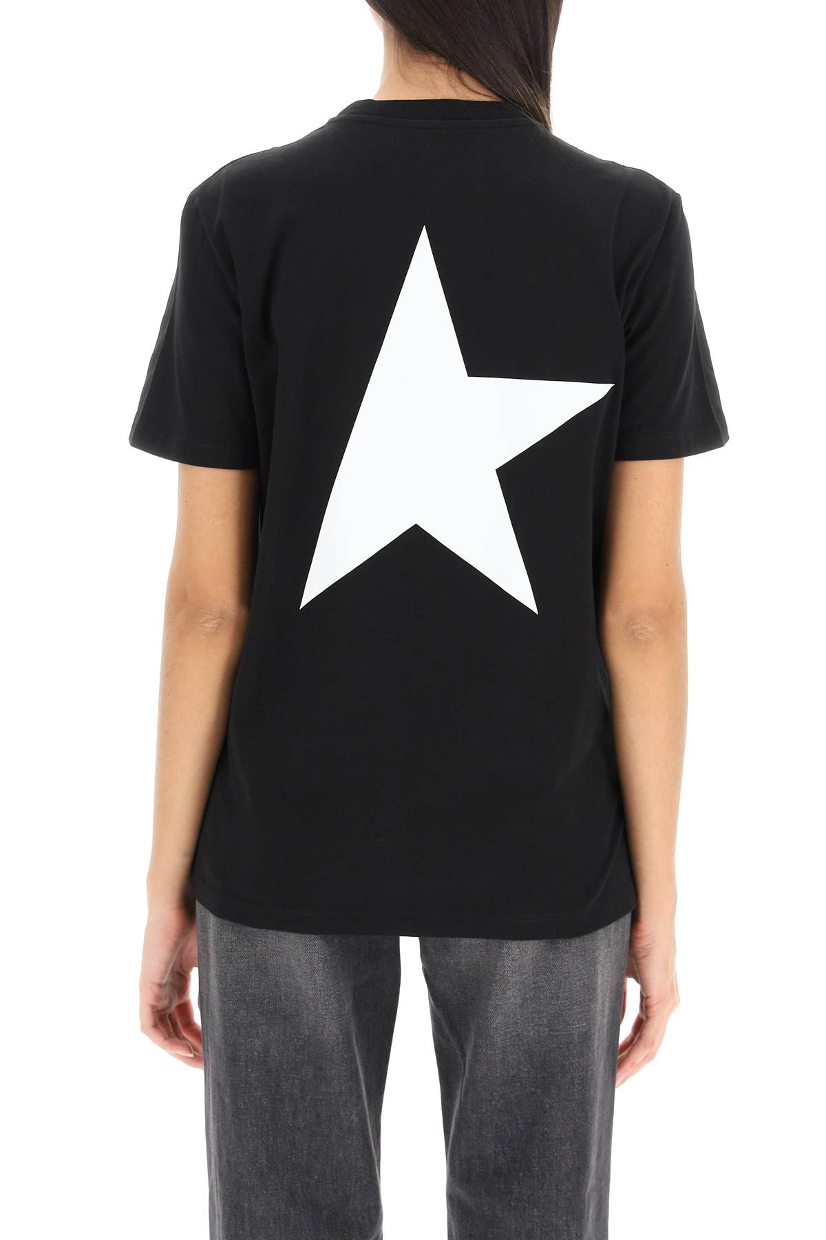 Shop Golden Goose Star T-shirt In Black White (black)