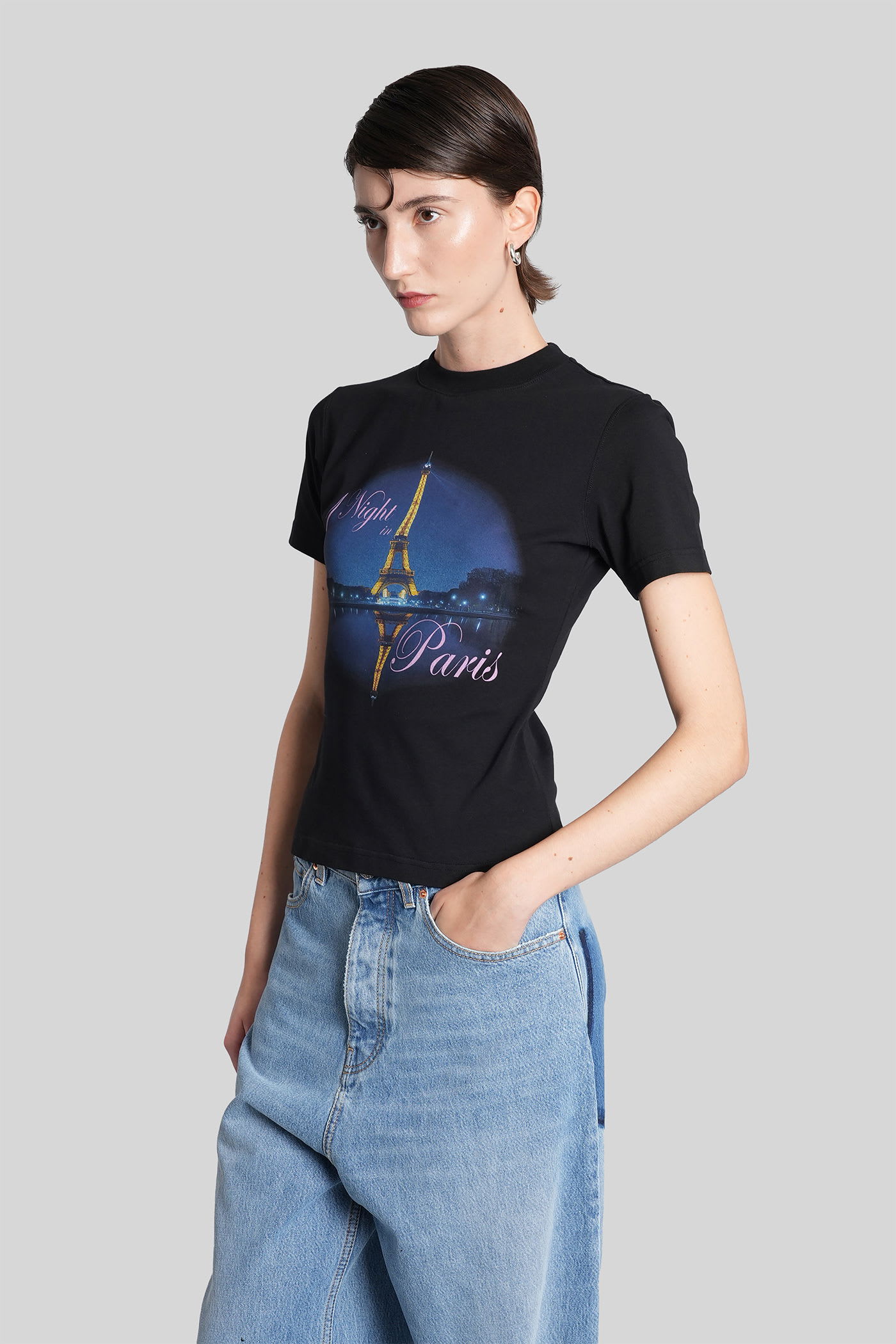 Vetements T-shirt In Black Cotton In Black