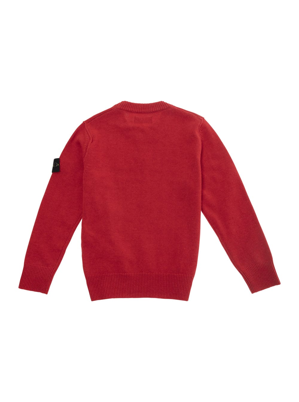 Stone Island Junior Compass-badge Knitted Jumper In Red