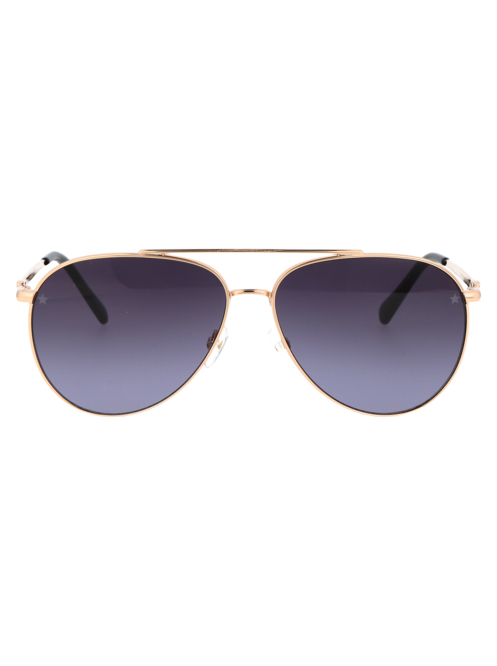 Shop Chiara Ferragni Cf 1001/s Sunglasses In Rhl9o Gold Black