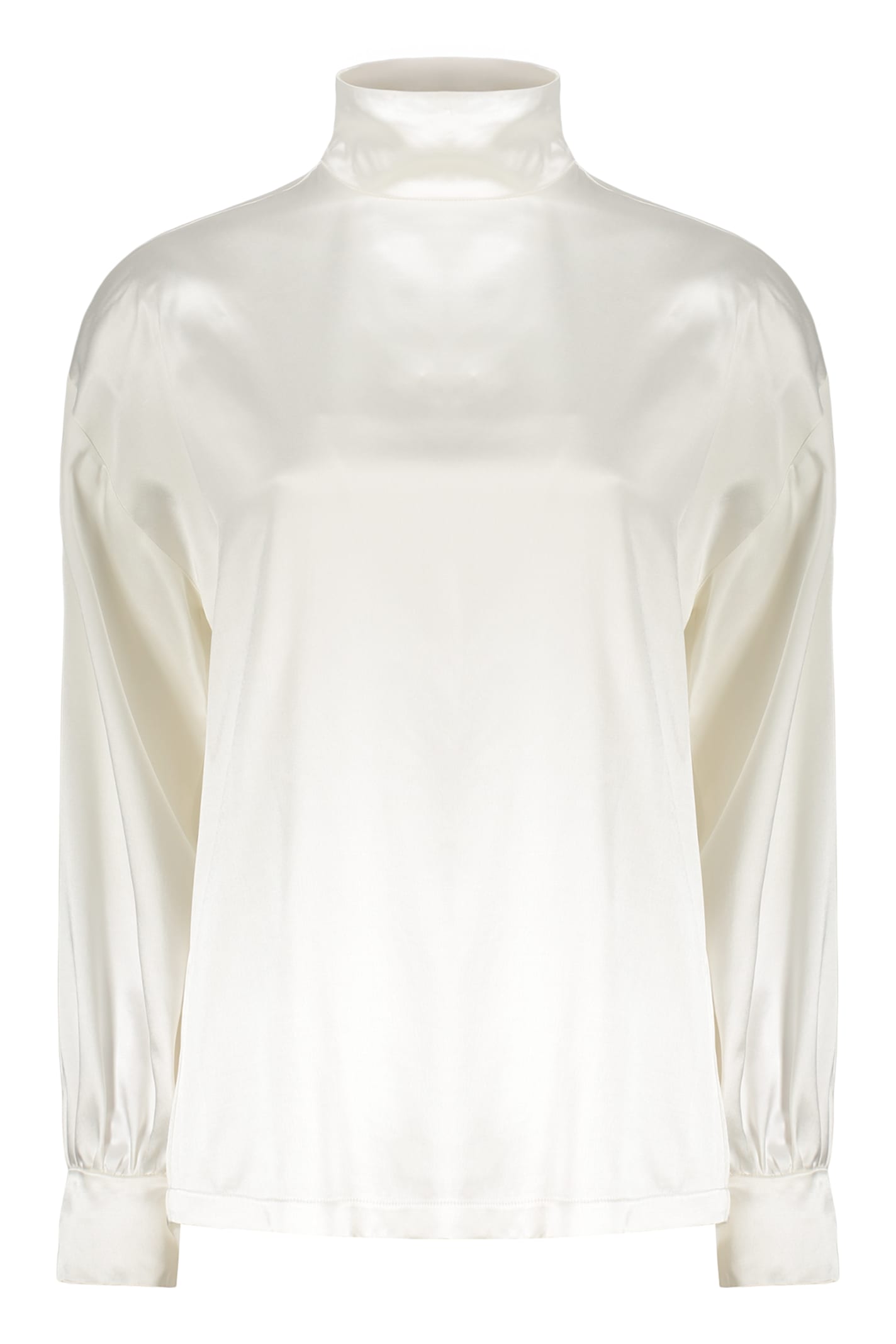 Fabiana Filippi Long Sleeve Blouse In White