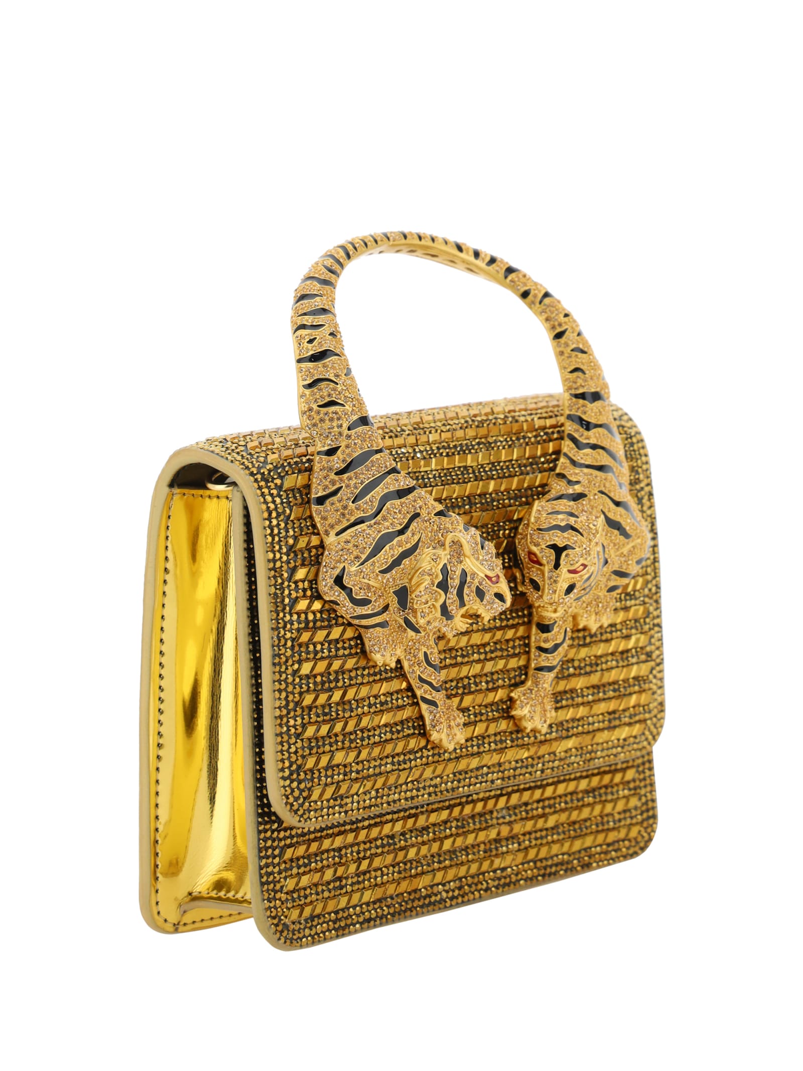 Shop Roberto Cavalli Handbag In Oro Vecchio