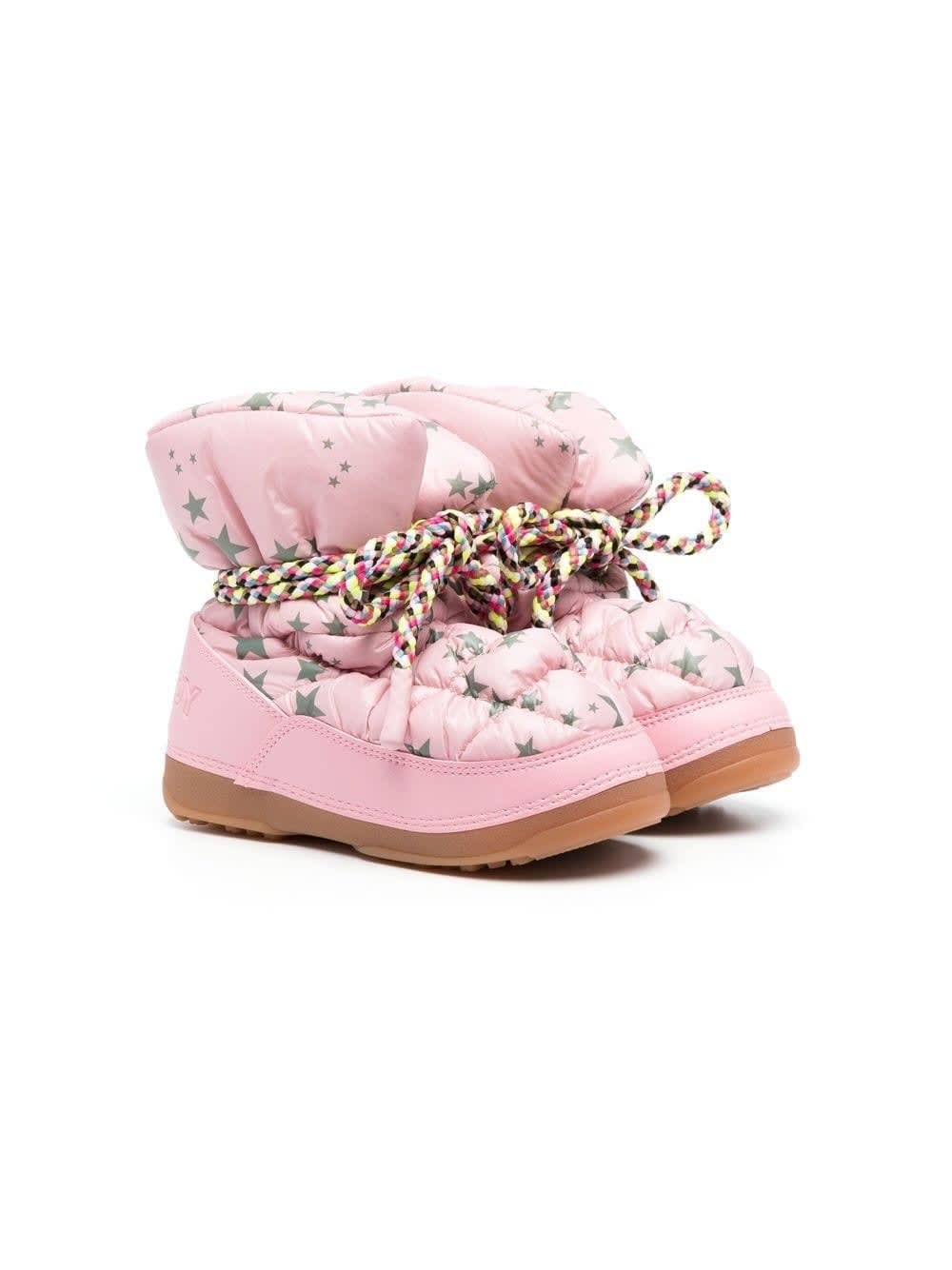 Khrisjoy Kids' Quilted Star-print Boots In Pink