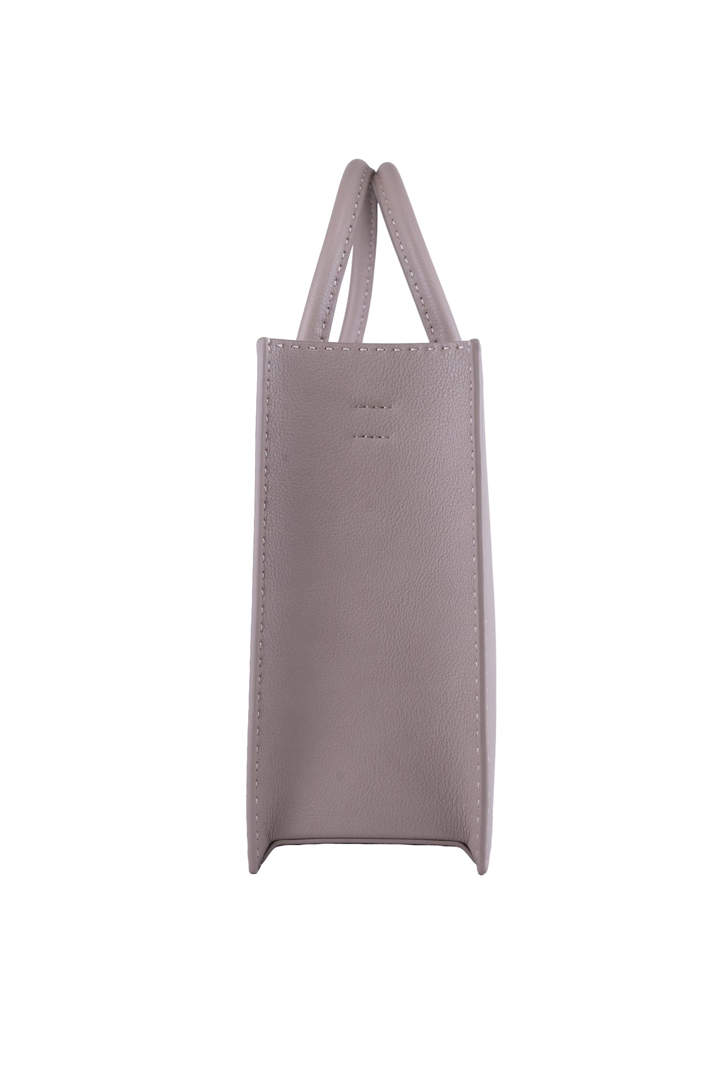 ELISABETTA FRANCHI MEDIUM LEATHER-EFFECT HANDBAG WITH STITCHING