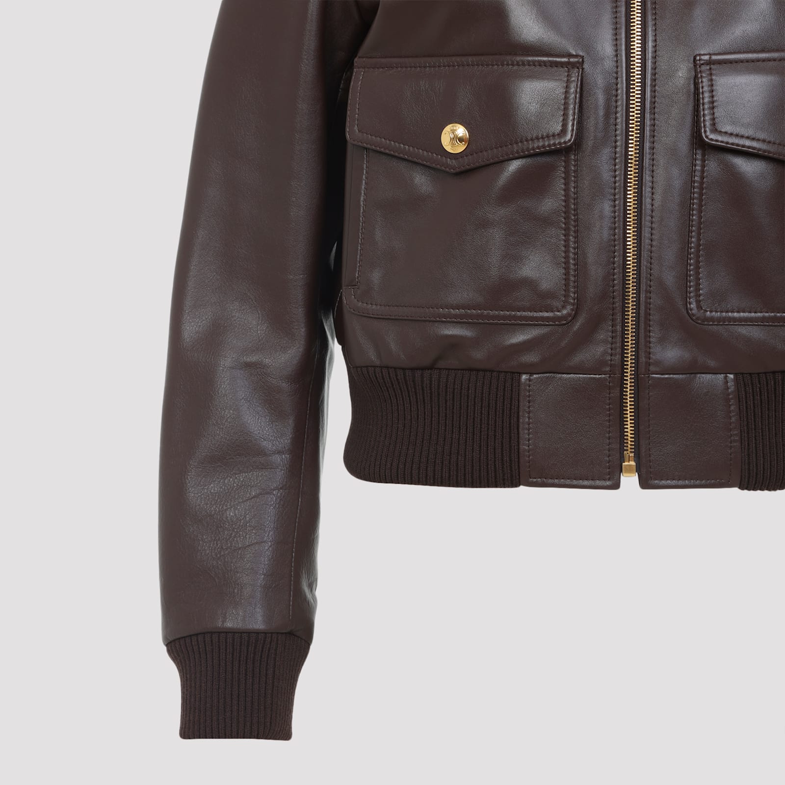 Celine Aviator Bomber Jacket Women In Brown