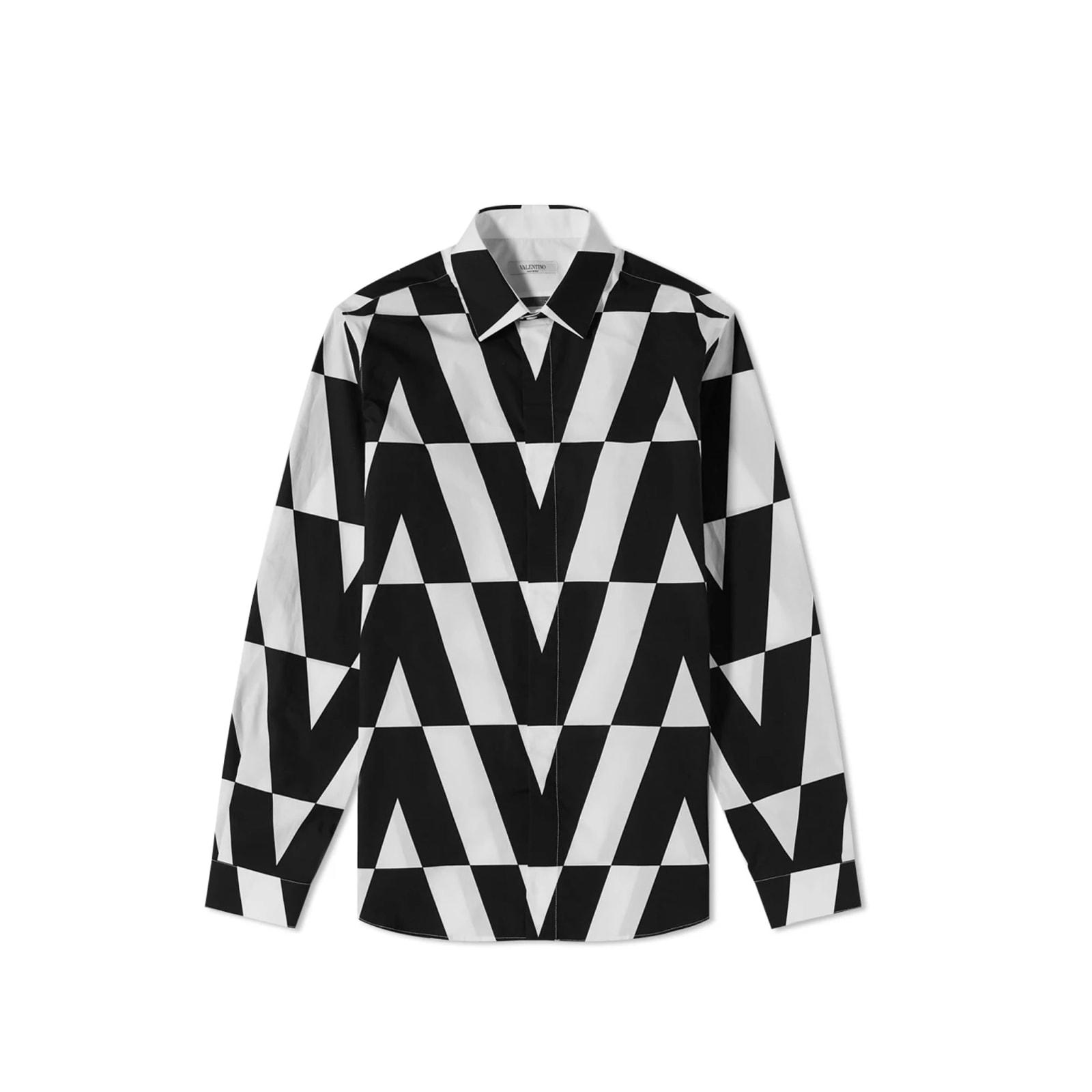 VALENTINO OPTICAL LOGO PRINT SHIRT