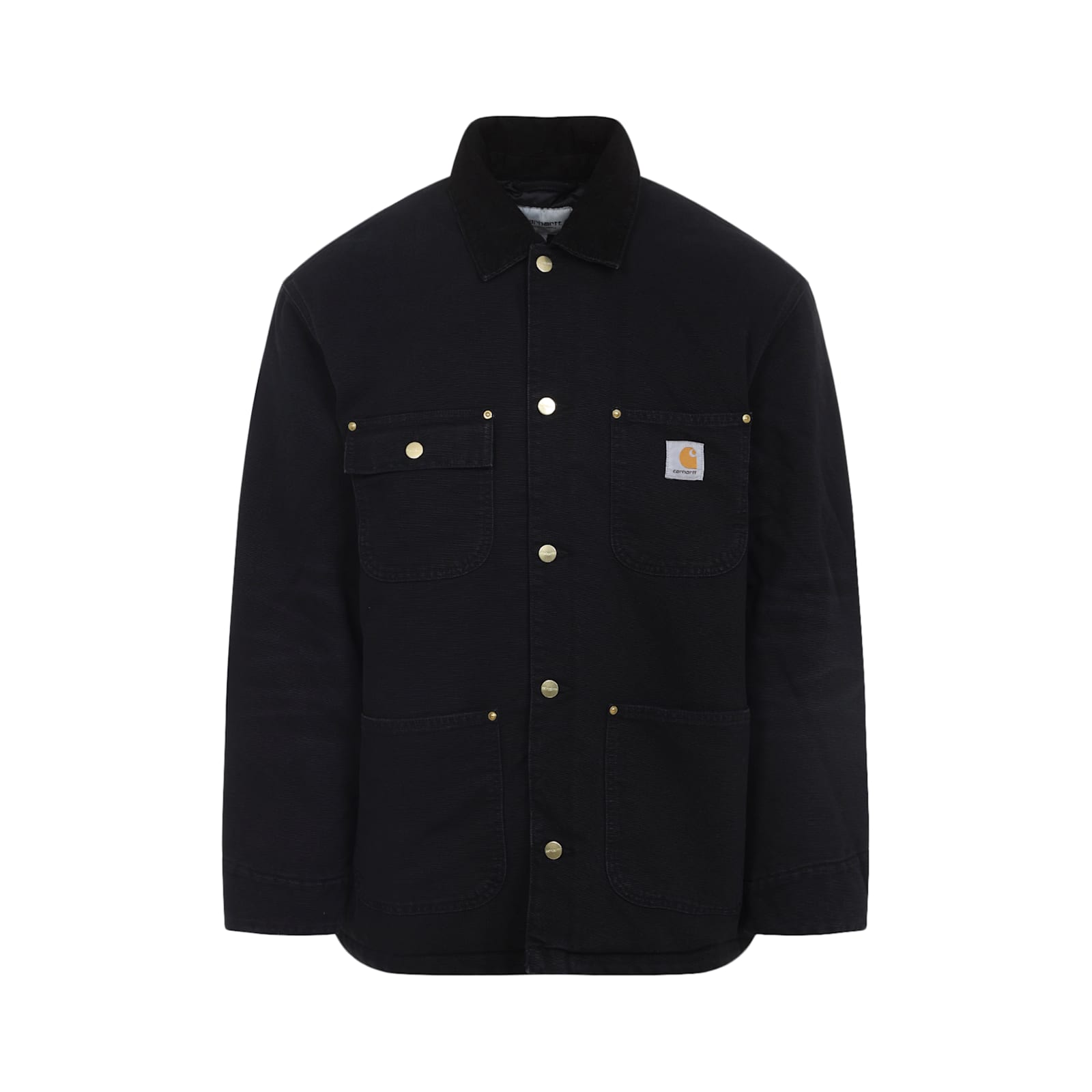 Carhartt Wip Structured Organic Cotton Casual Jacket In Black